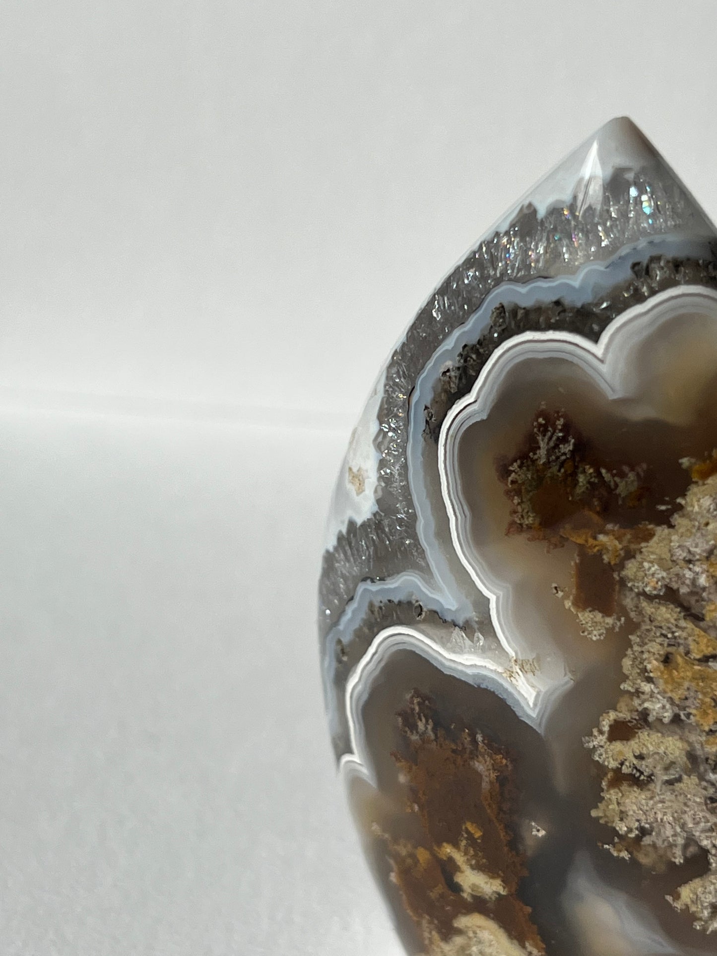 Nebula Agate Flame with Dendritic Inclusions B
