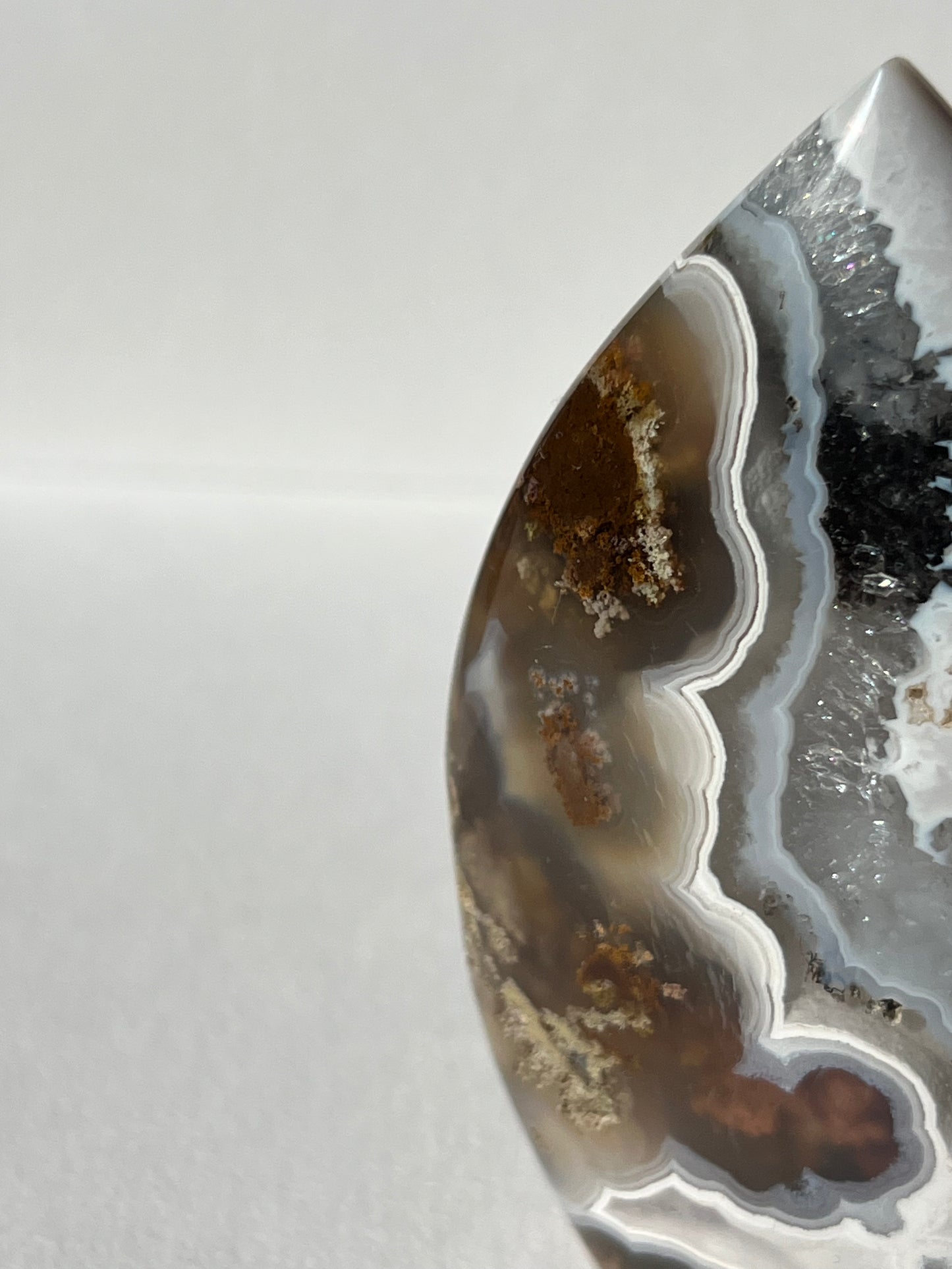 Nebula Agate Flame with Dendritic Inclusions B