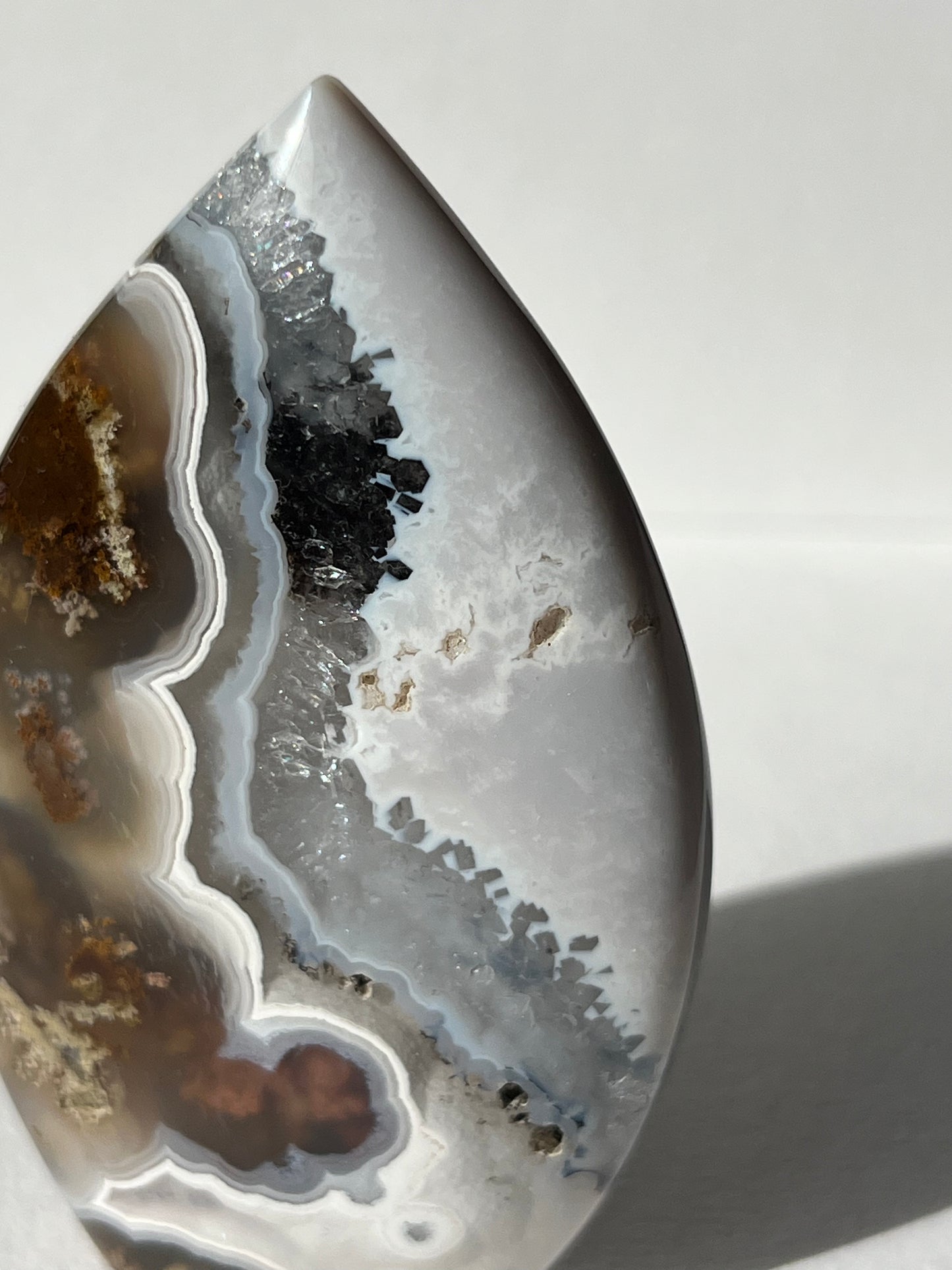 Nebula Agate Flame with Dendritic Inclusions B