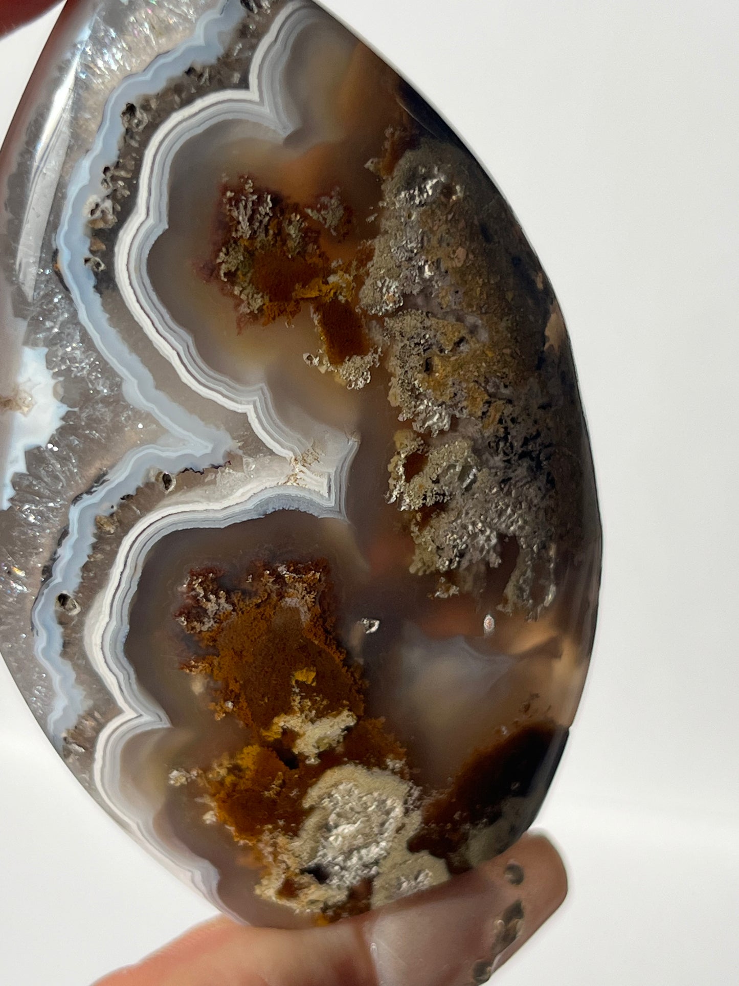 Nebula Agate Flame with Dendritic Inclusions B