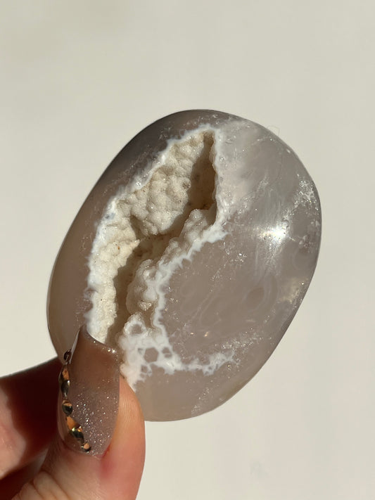 Druzy Jelly Nebula Agate Palmstone A