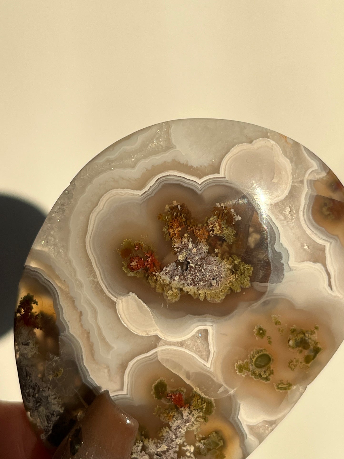 “Riviera” Nebula Agate Freeform Palmstone