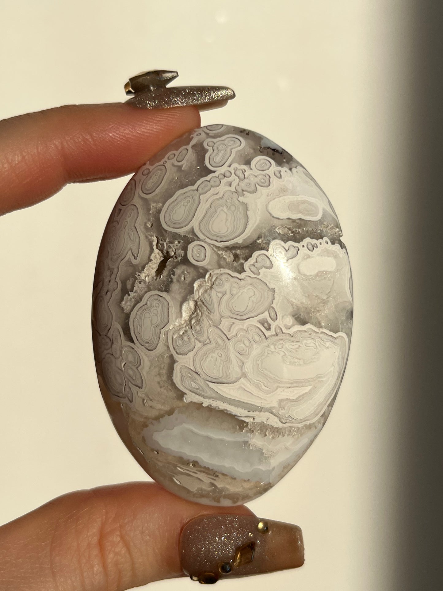 Collector's Choice Orbicular Nebula Agate Palmstone A