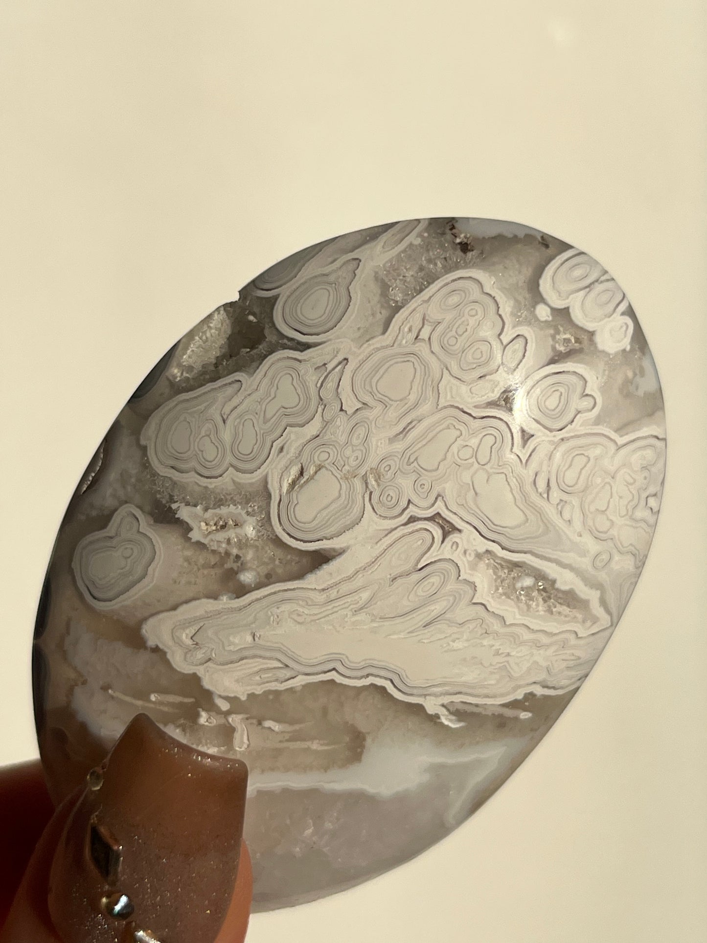 Collector's Choice Orbicular Nebula Agate Palmstone A