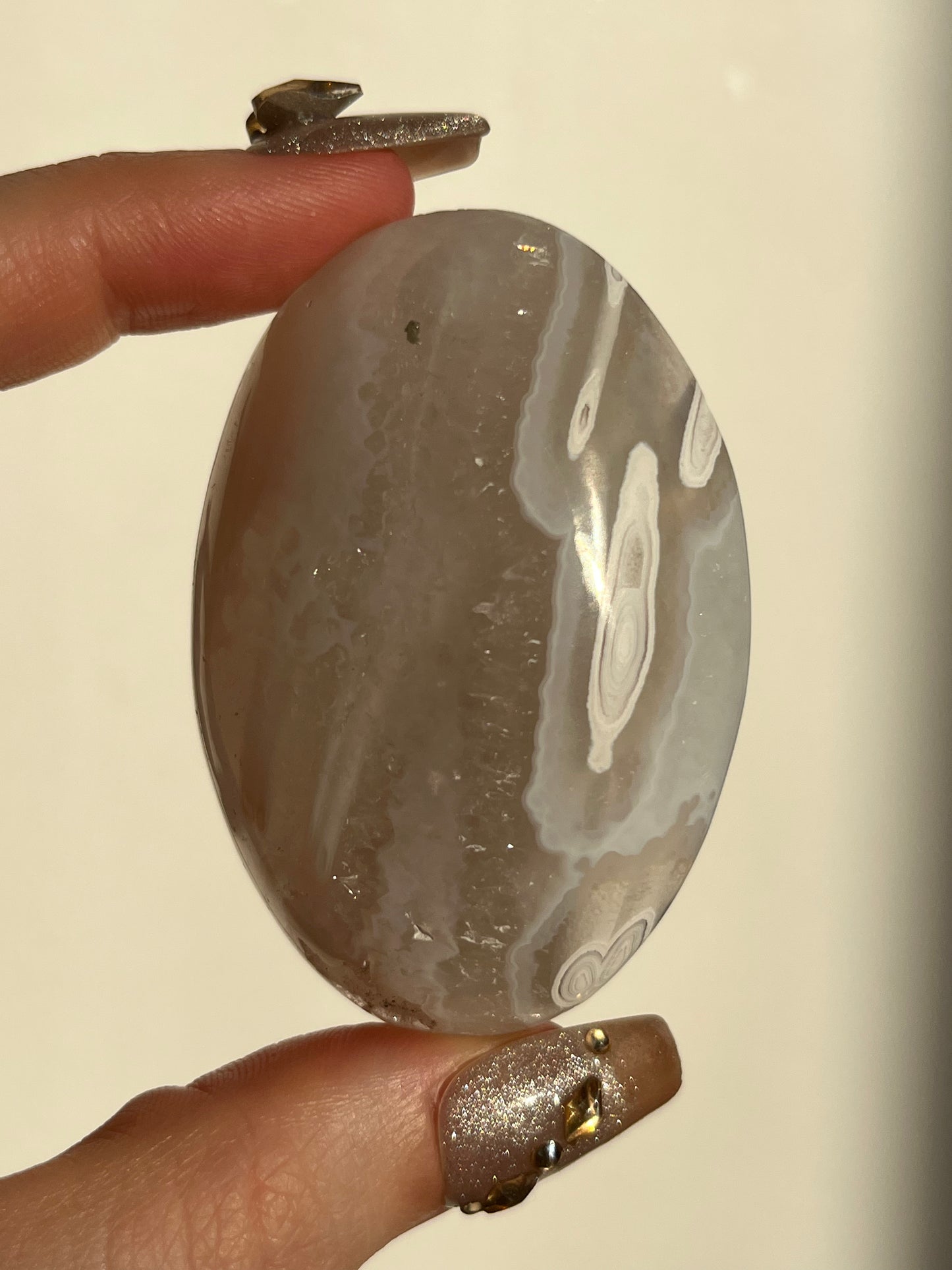 Collector's Choice Orbicular Nebula Agate Palmstone B