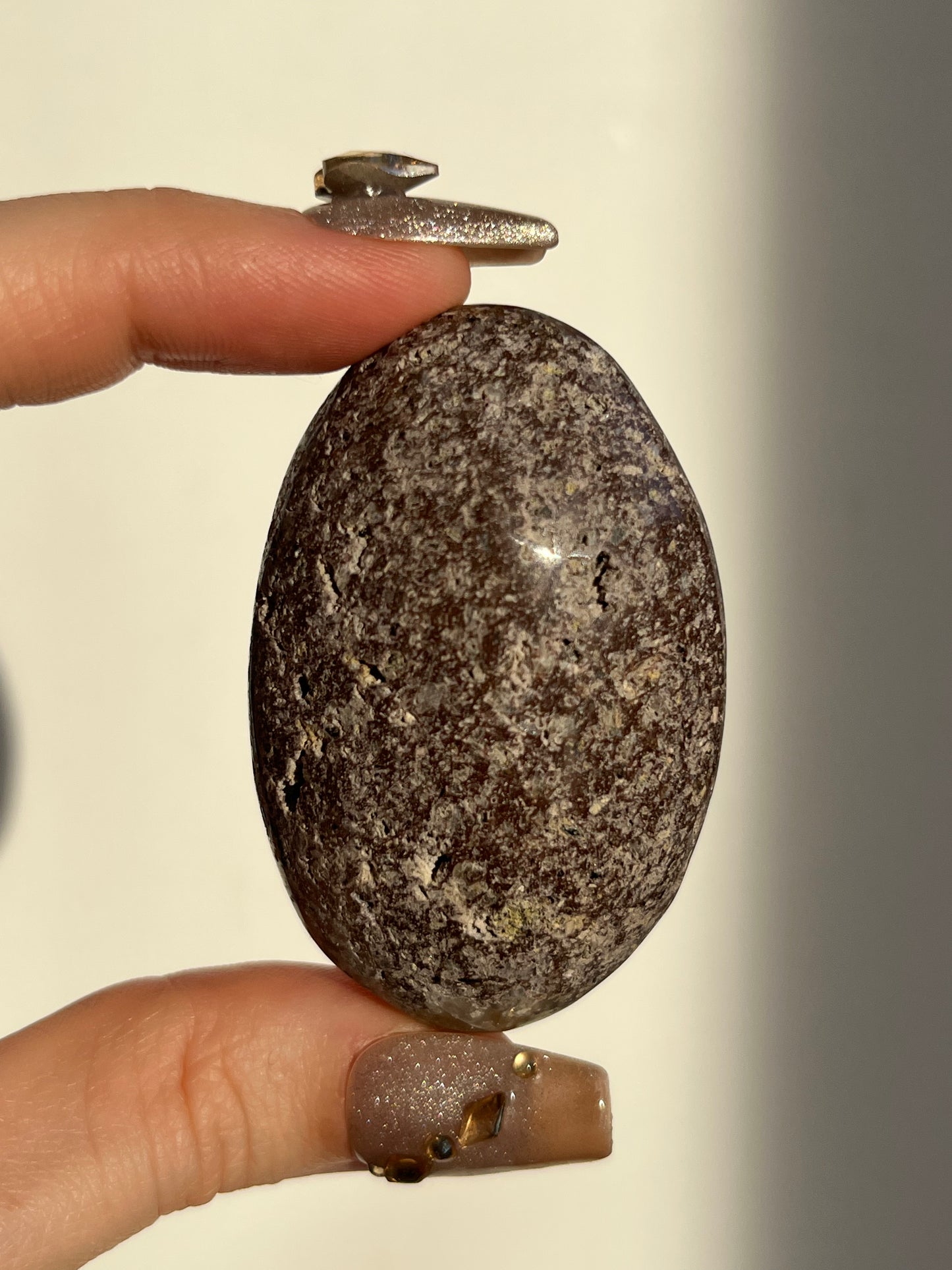 Nebula Agate and Multicoloured Scenic Moss Palmstone E