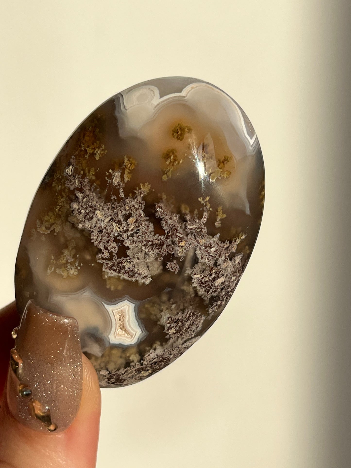 Nebula Agate and Scenic Moss Palmstone F