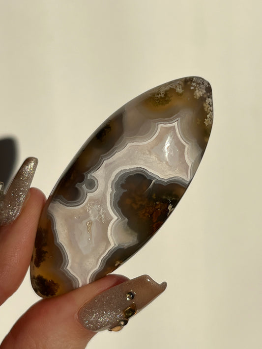 Nebula Agate and Scenic Moss Shiva (You Choose)