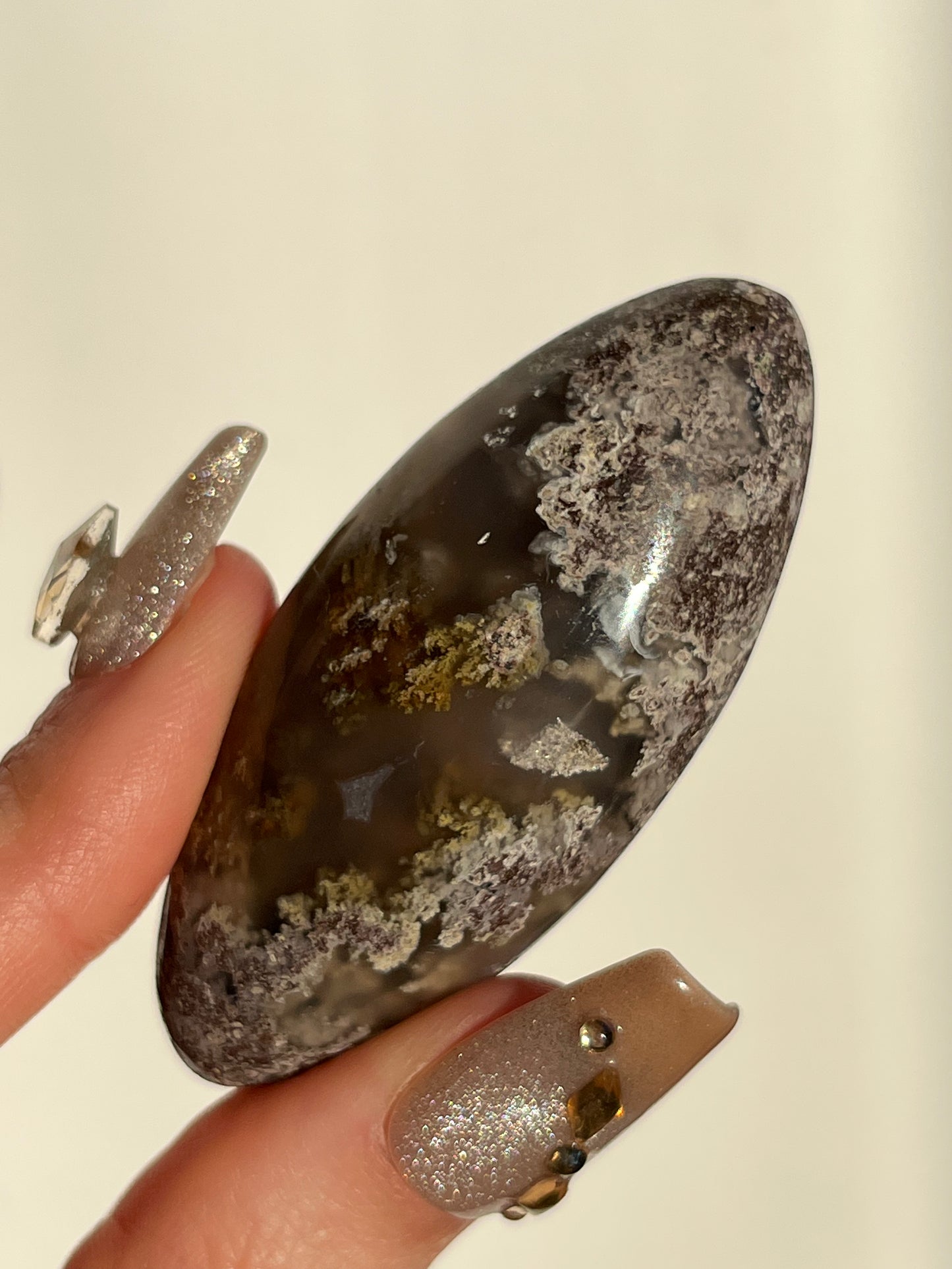 Nebula Agate and Scenic Moss Shiva (You Choose)