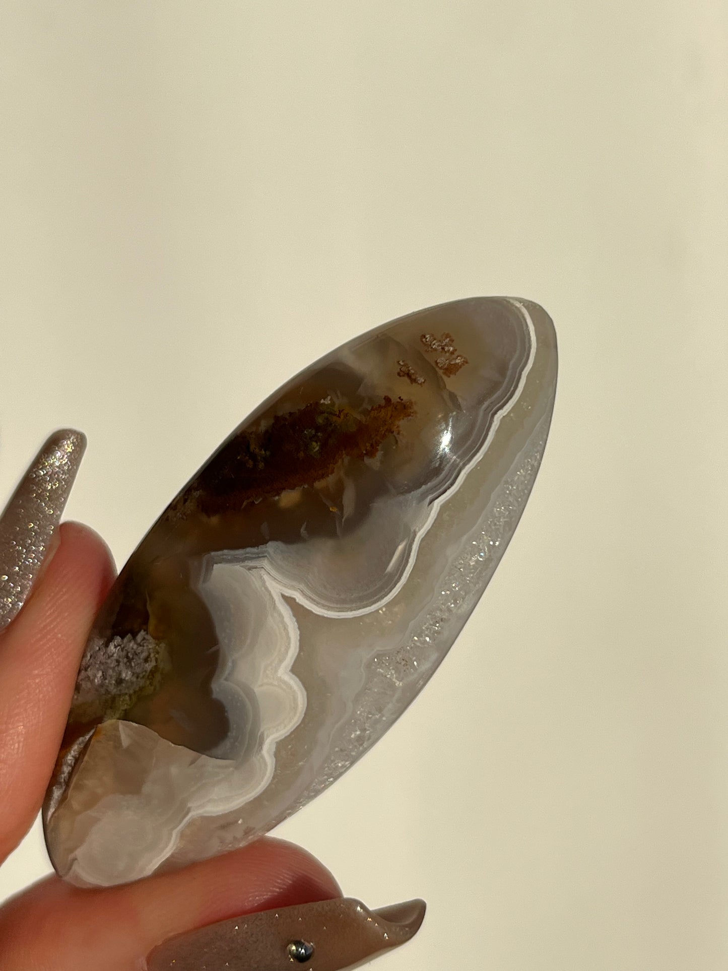Nebula Agate and Scenic Moss Shiva (You Choose)
