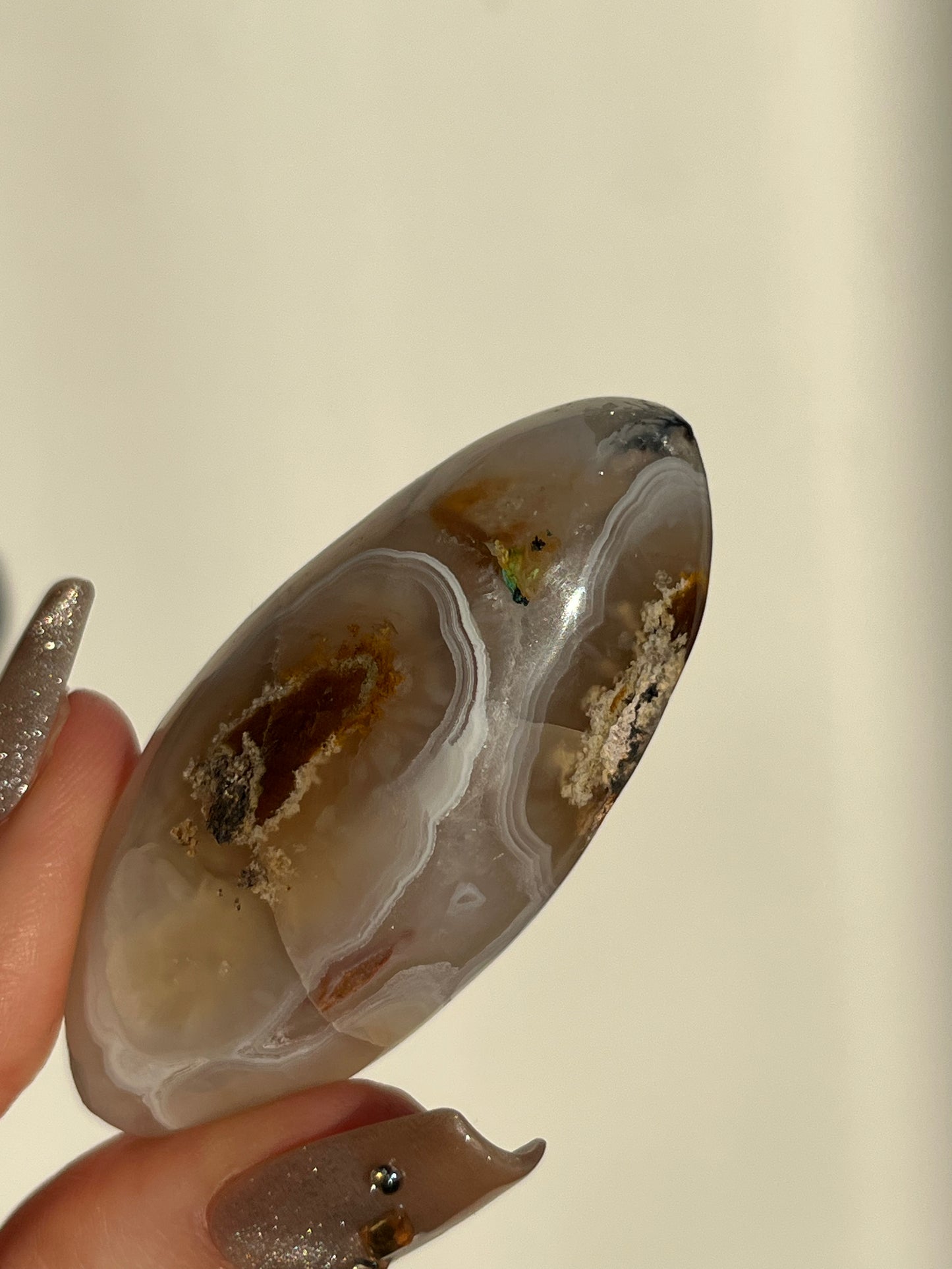 Nebula Agate and Scenic Moss Shiva (You Choose)