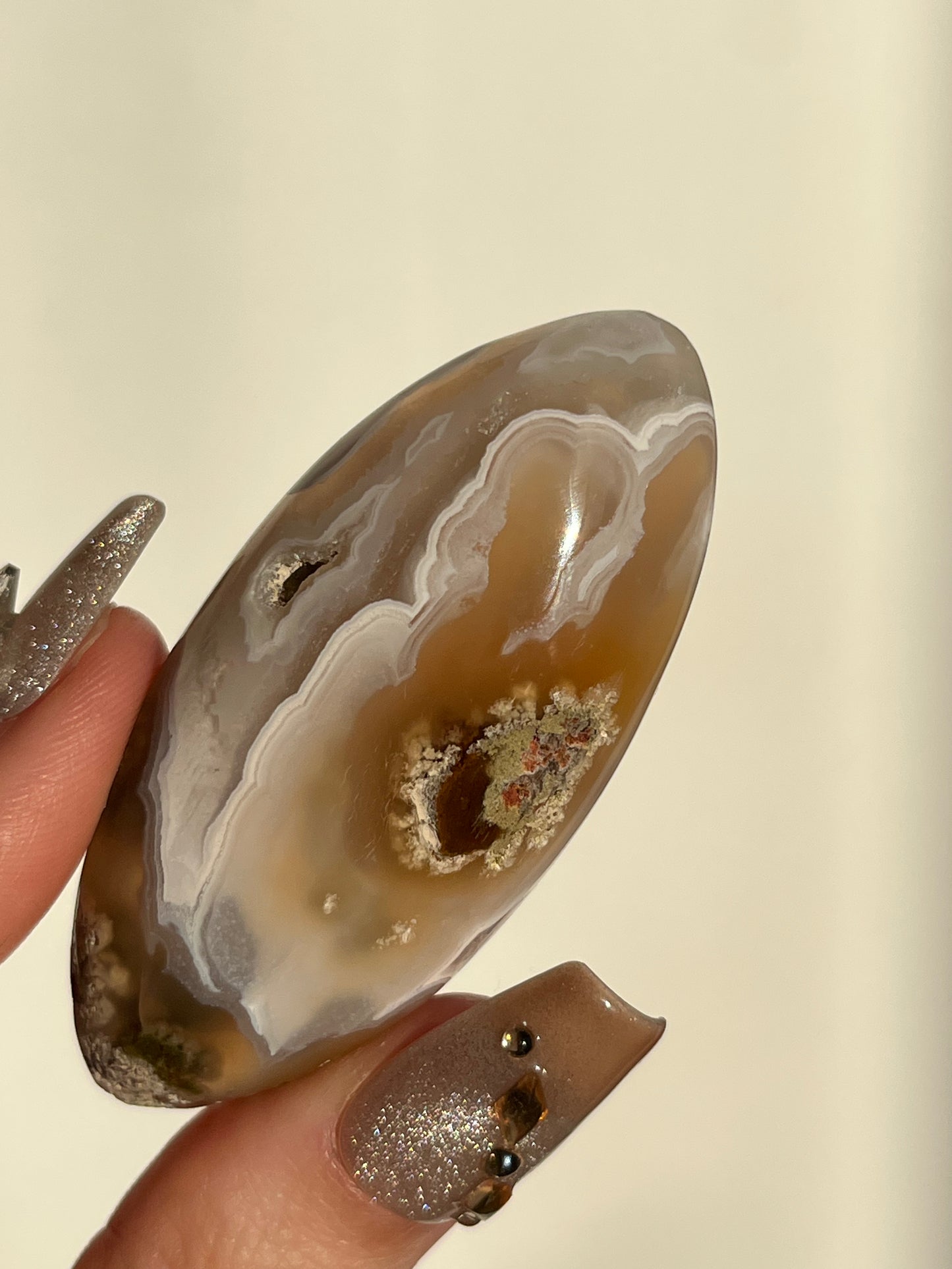 Nebula Agate and Scenic Moss Shiva (You Choose)