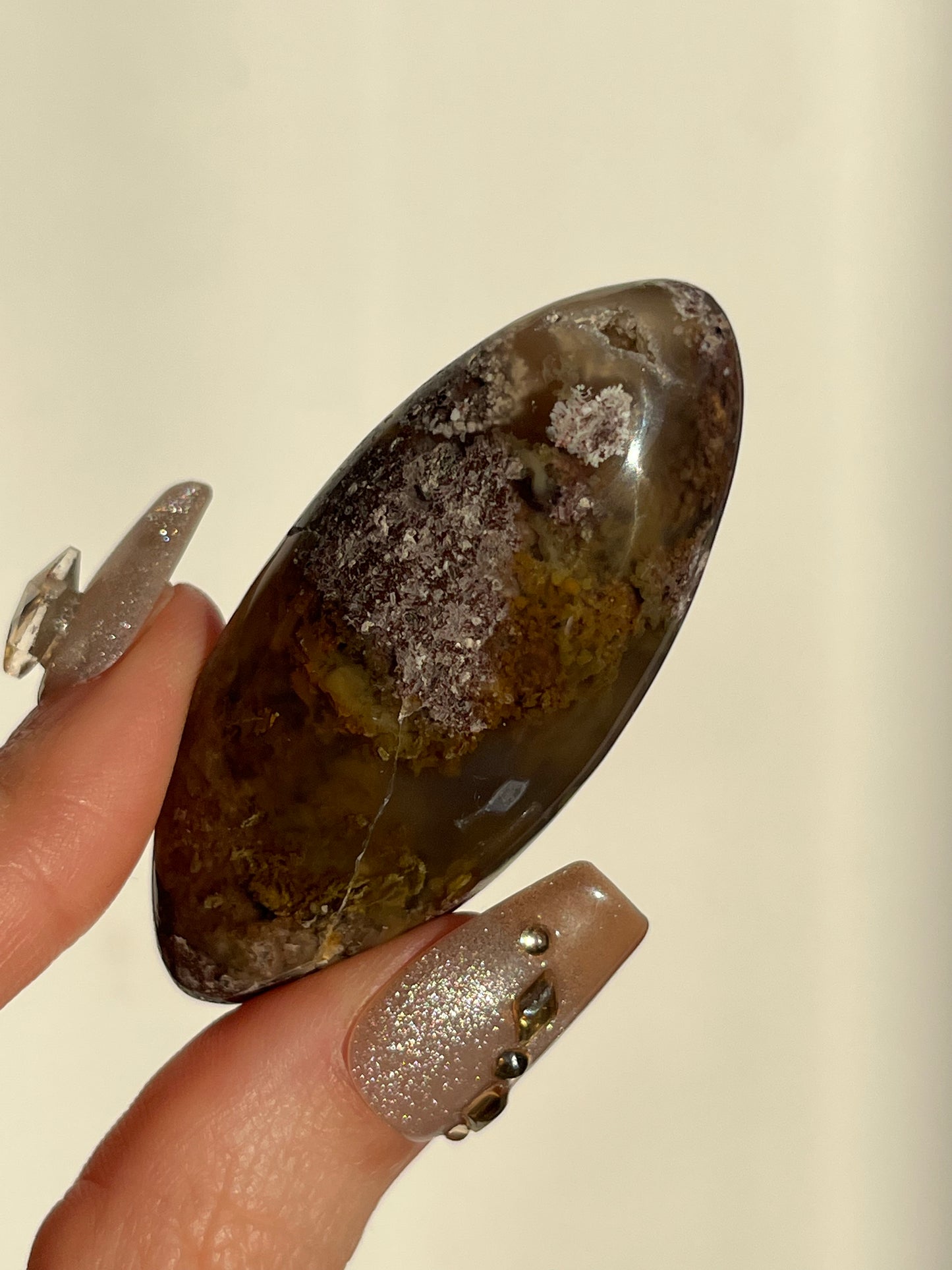 Nebula Agate and Scenic Moss Shiva (You Choose)