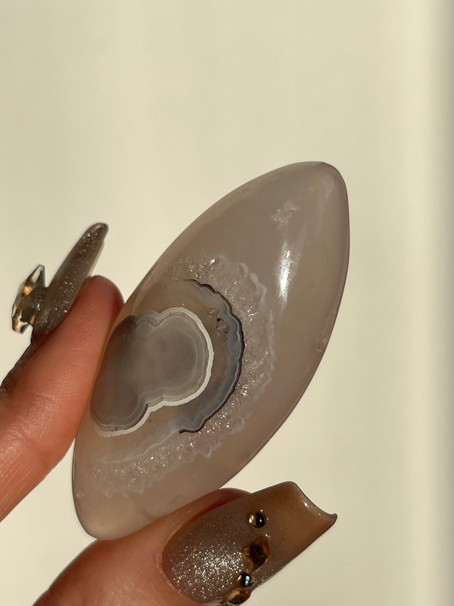 Nebula Agate and Scenic Moss Shiva (You Choose)