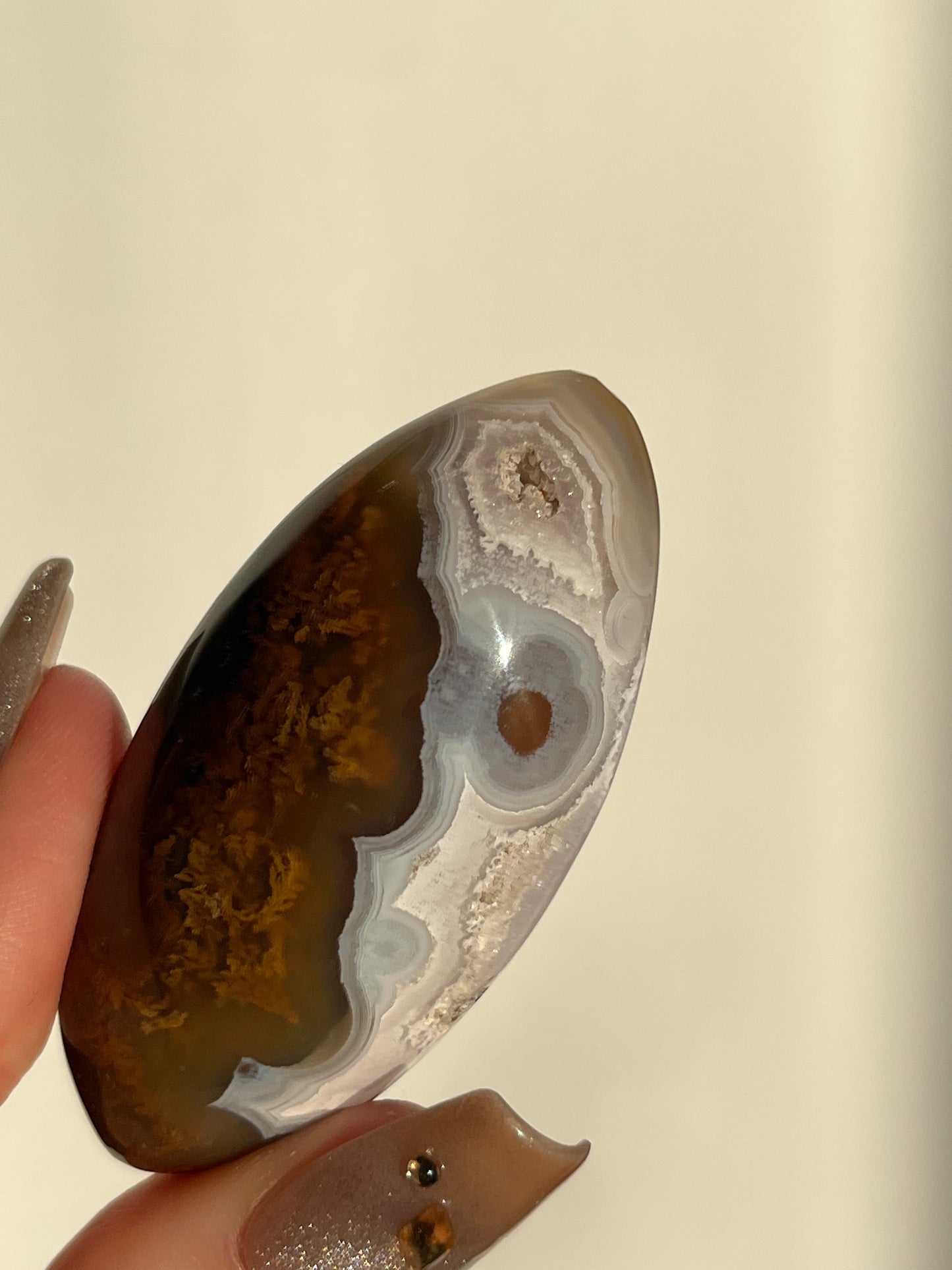 Nebula Agate and Scenic Moss Shiva (You Choose)