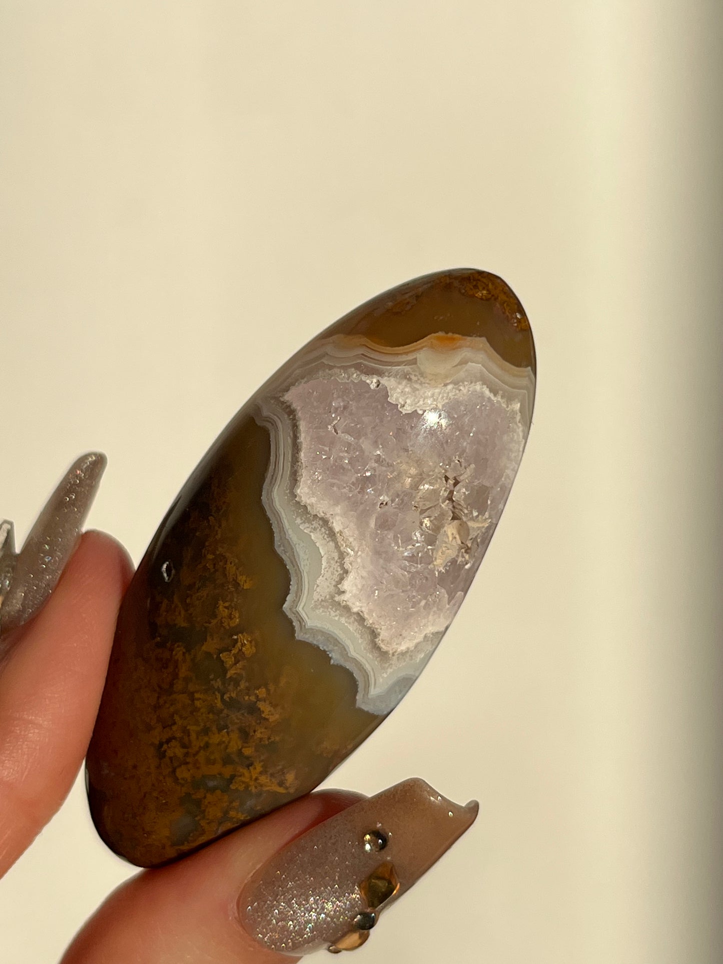 Nebula Agate and Scenic Moss Shiva (You Choose)