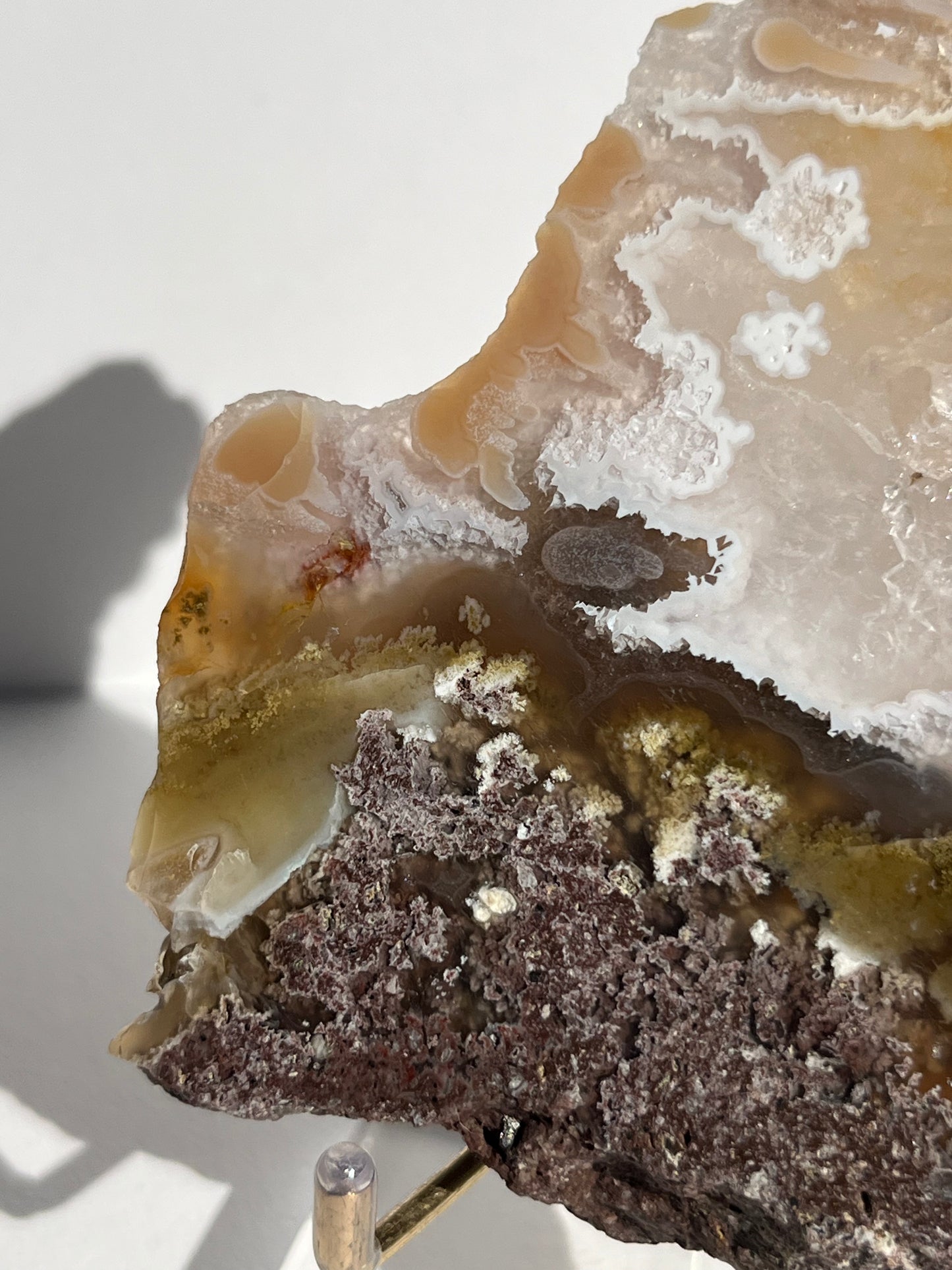 Nebula Agate with Multicoloured Moss Semi Polished Slab A