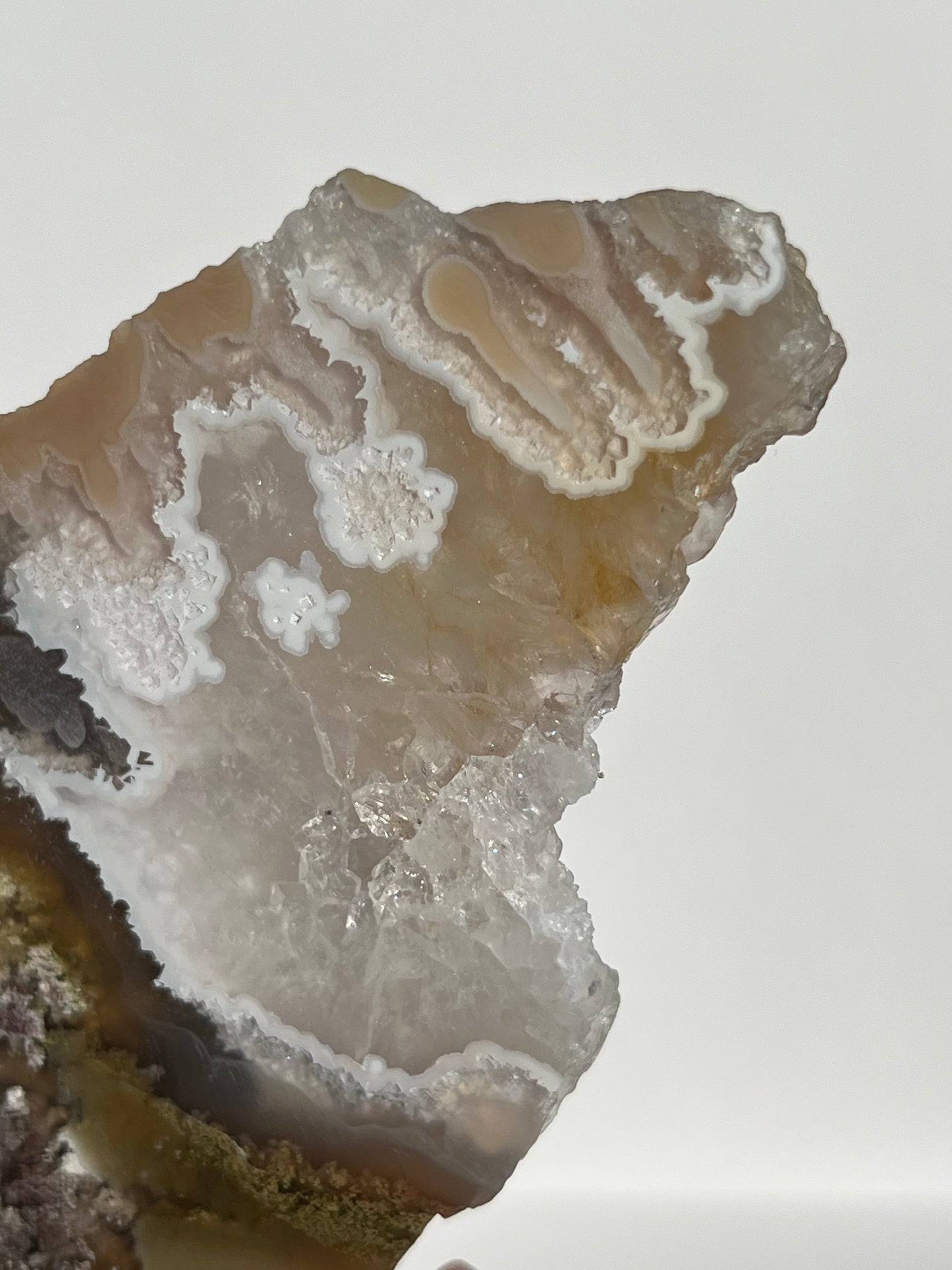 Nebula Agate with Multicoloured Moss Semi Polished Slab A