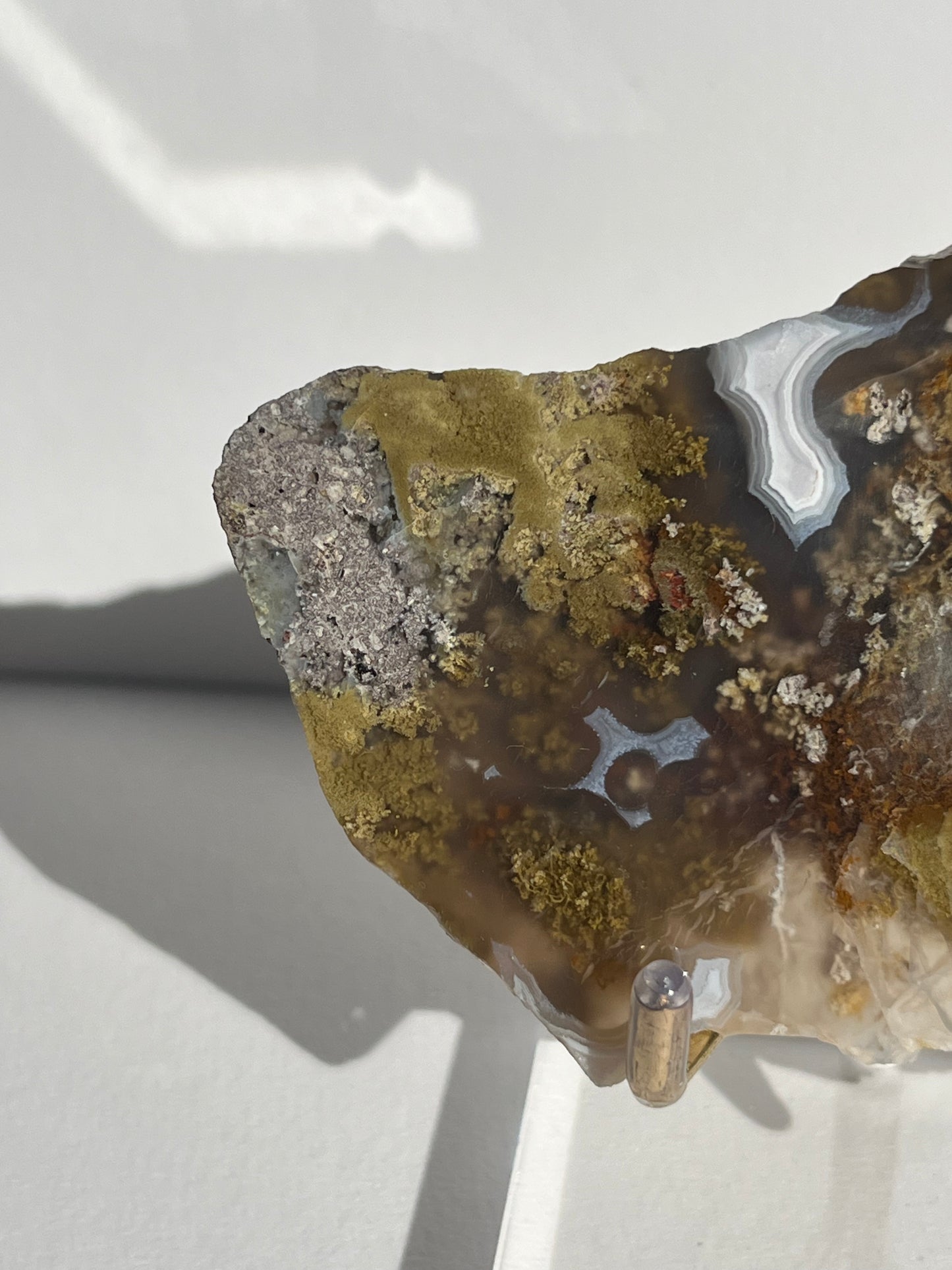 Nebula Agate with Multicoloured Moss Semi Polished Slab C