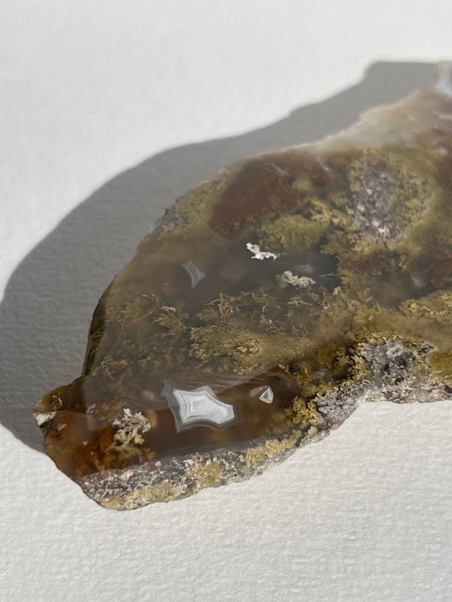 Nebula Agate with Multicoloured Moss Semi Polished Slab C