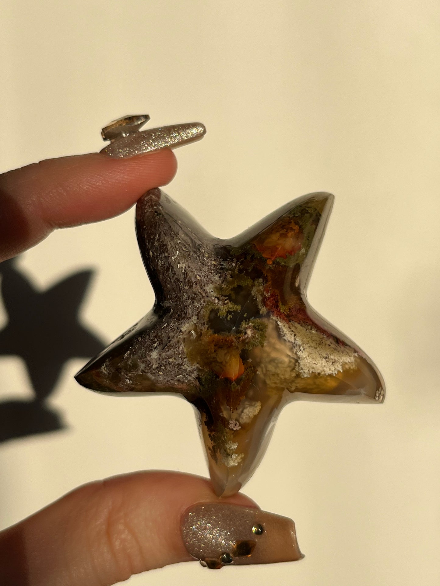 Nebula Agate Starfish Carving A