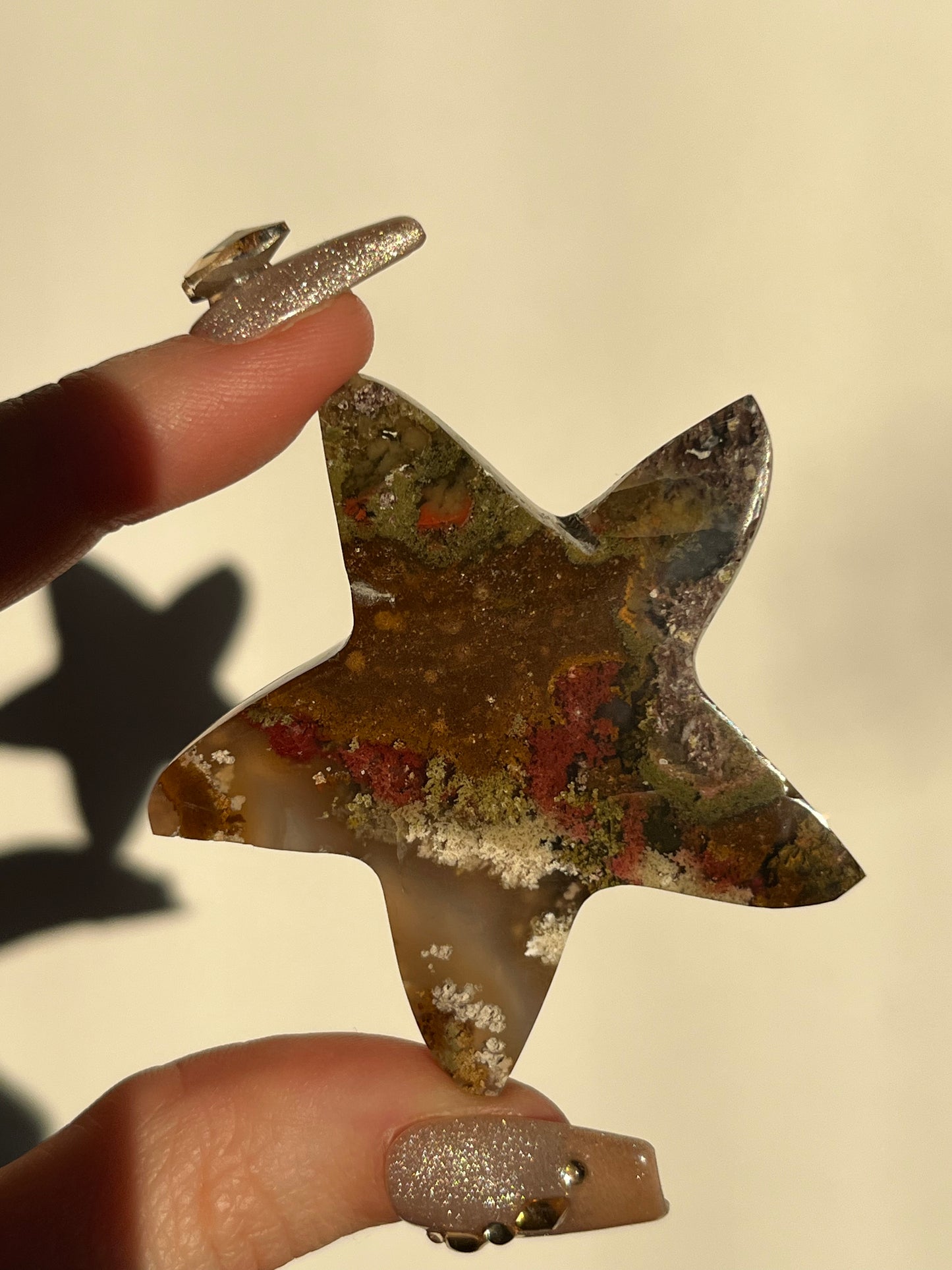 Nebula Agate Starfish Carving A