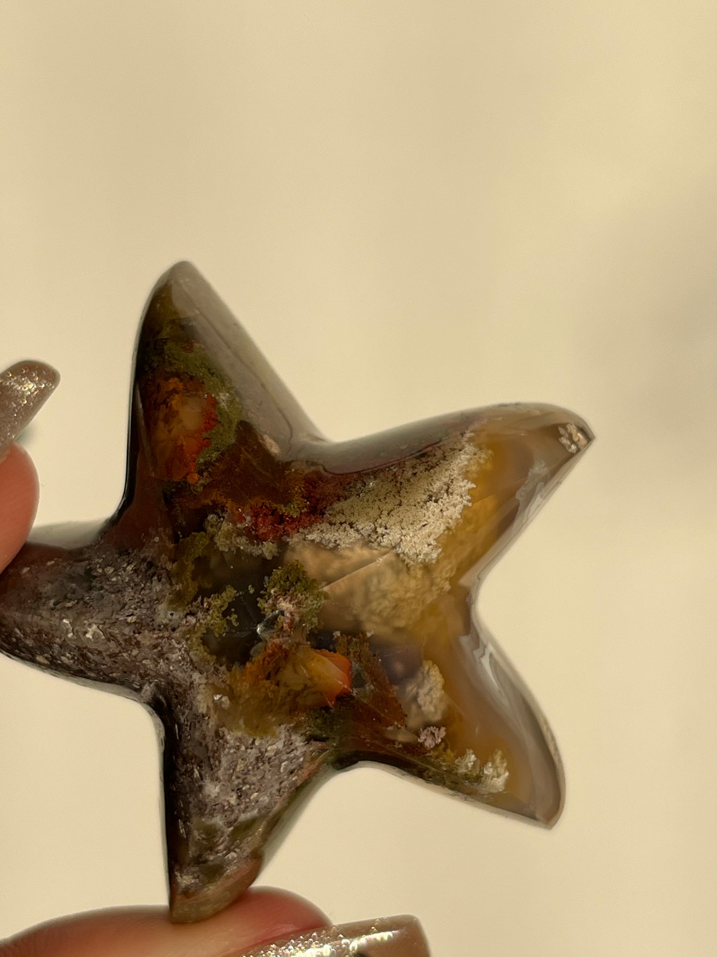Nebula Agate Starfish Carving A