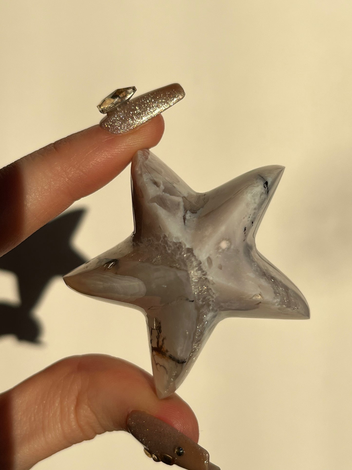 Nebula Agate Starfish Carving B