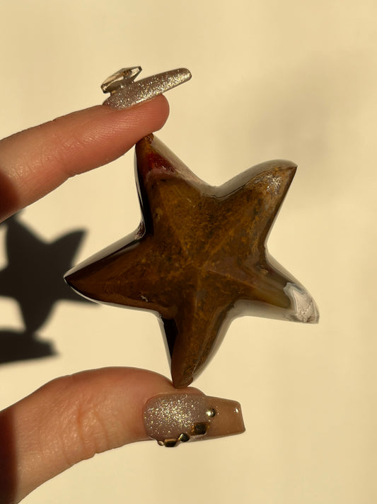 Nebula Agate Starfish Carving C