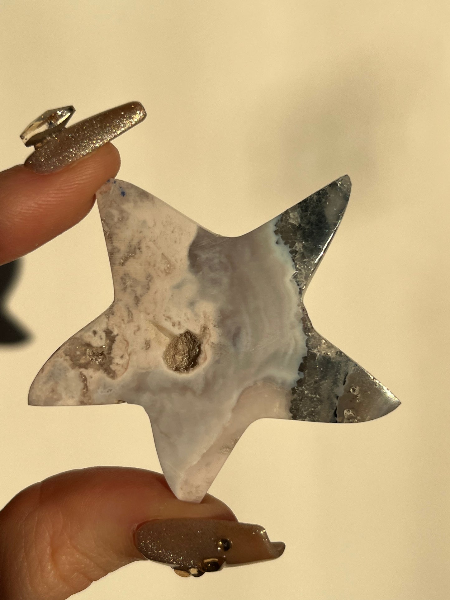 Nebula Agate Starfish Carving D