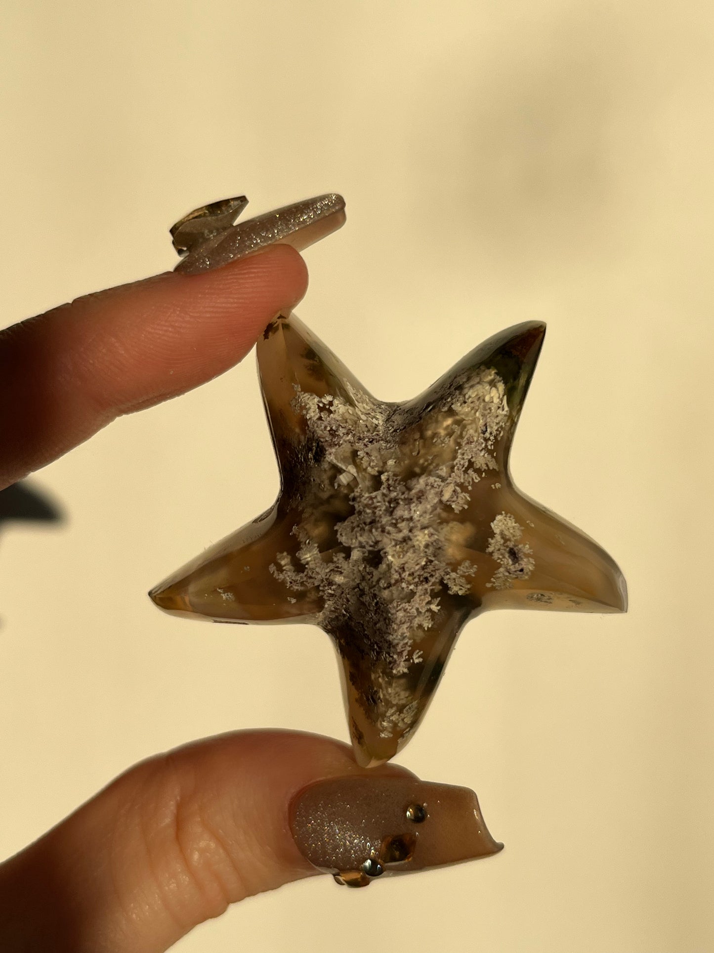 Nebula Agate Starfish Carving E