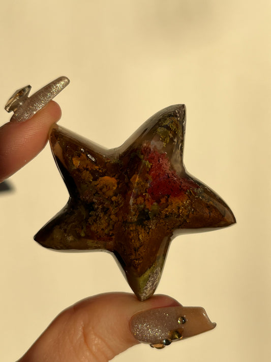 Nebula Agate Starfish Carving F