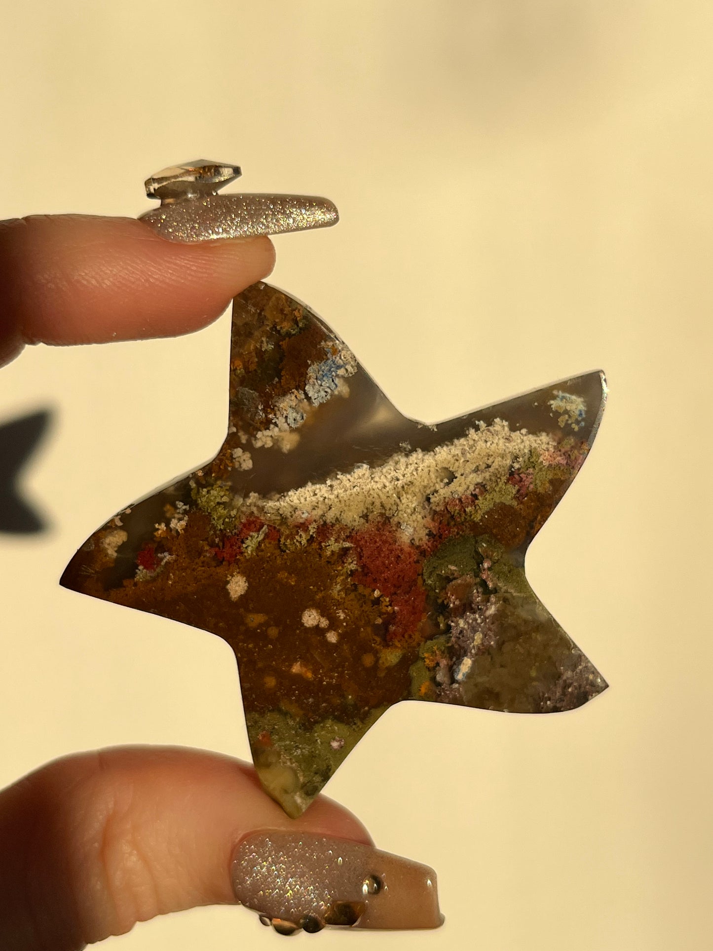 Nebula Agate Starfish Carving F