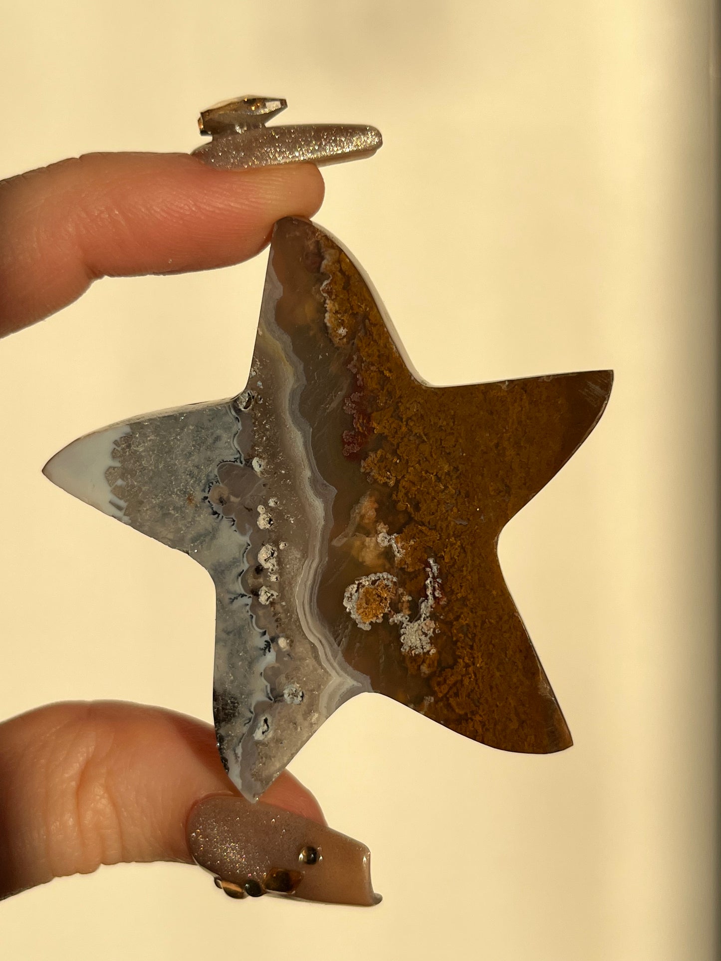 Nebula Agate Starfish Carving H