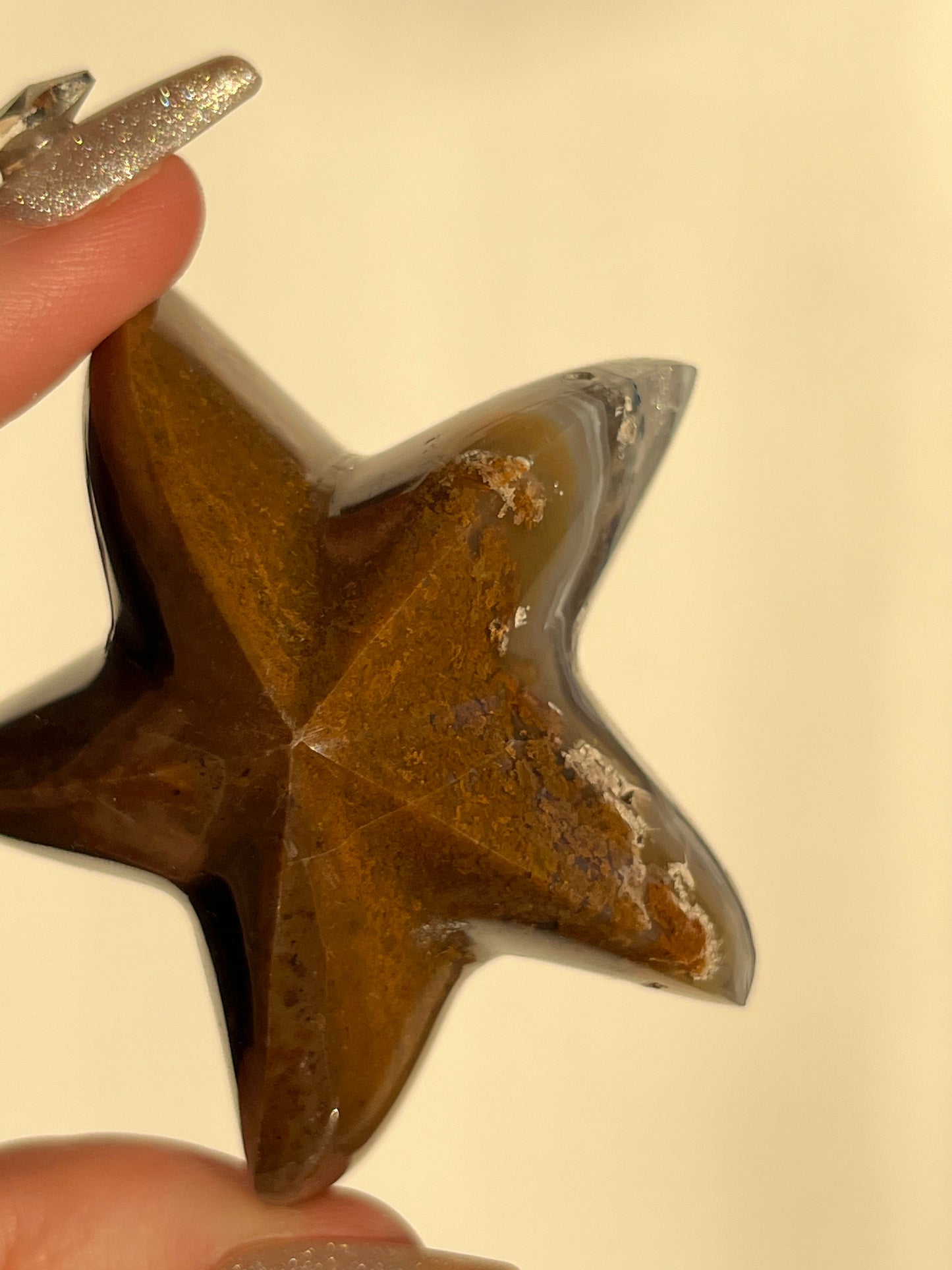 Nebula Agate Starfish Carving H