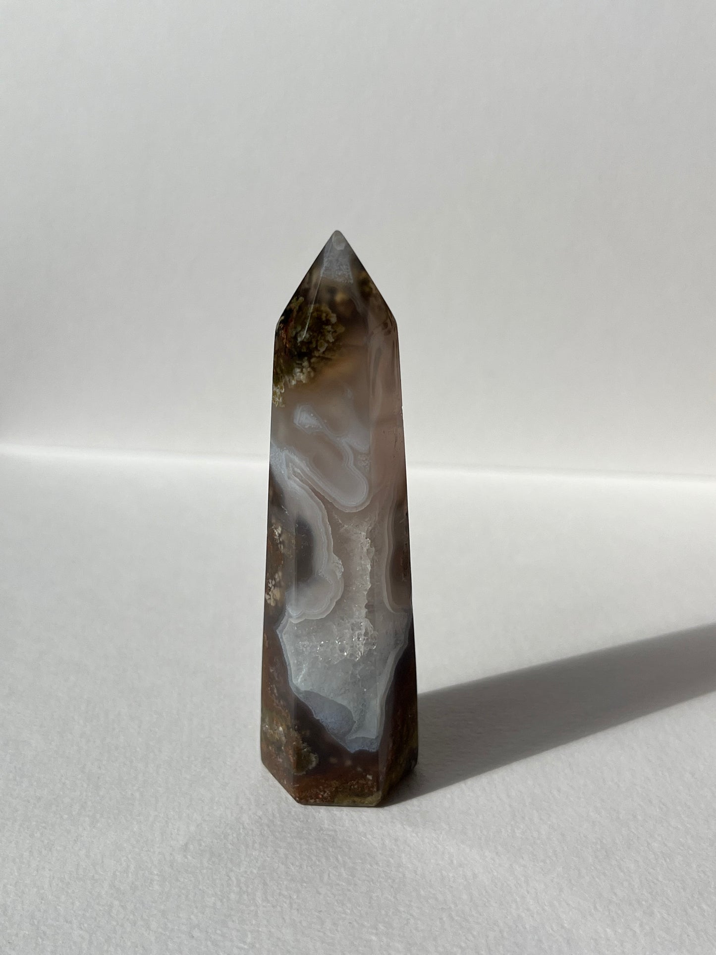 Nebula Agate with Scenic Moss Tower D