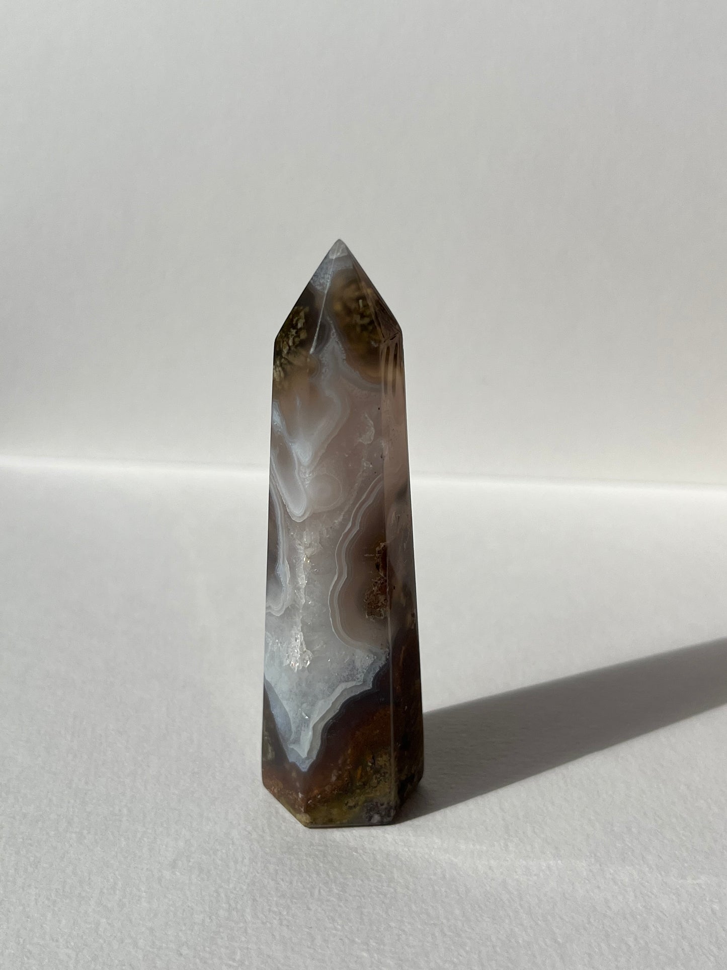 Nebula Agate with Scenic Moss Tower D