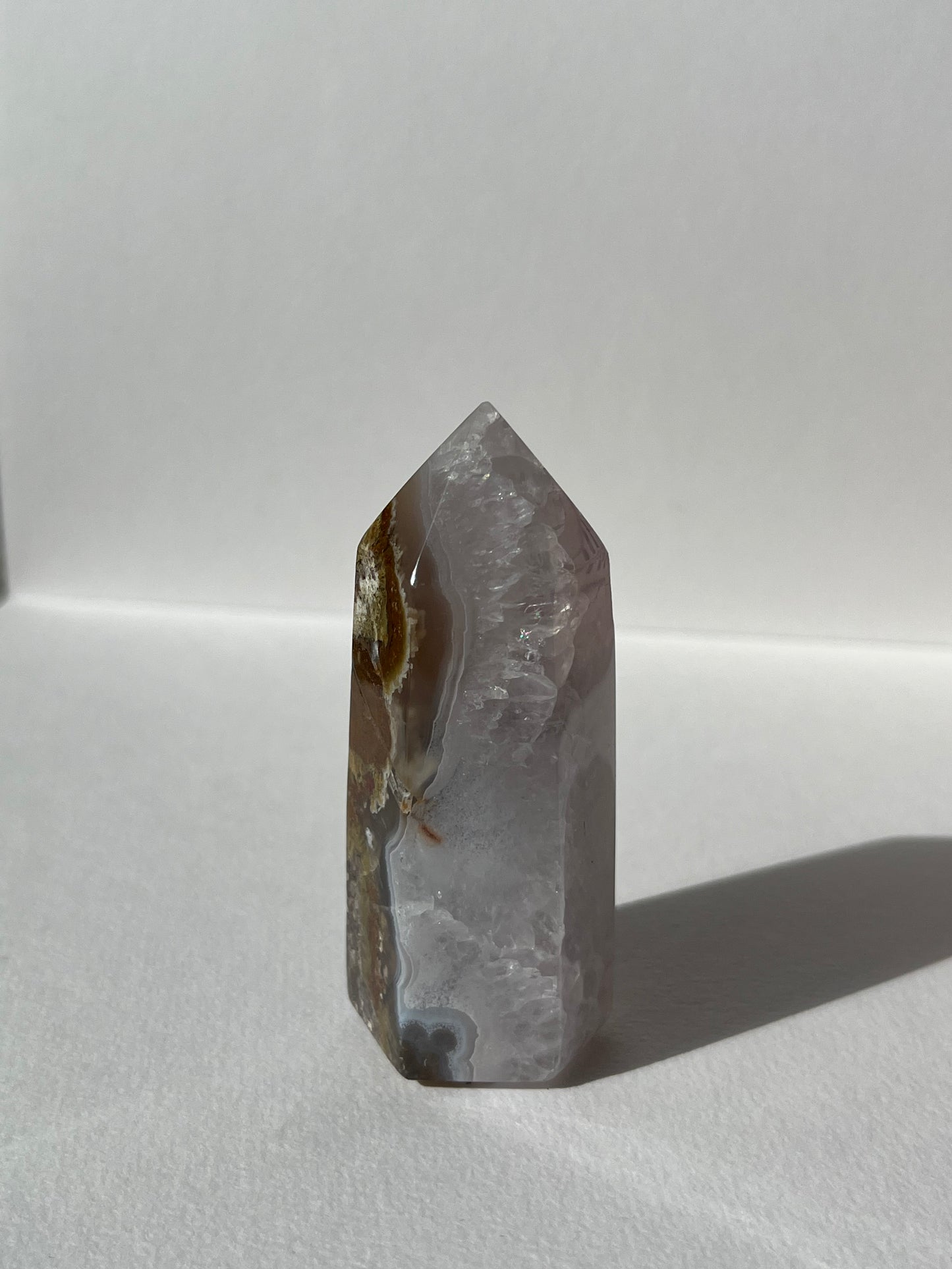 Nebula Agate with Red Moss Inclusions Tower E