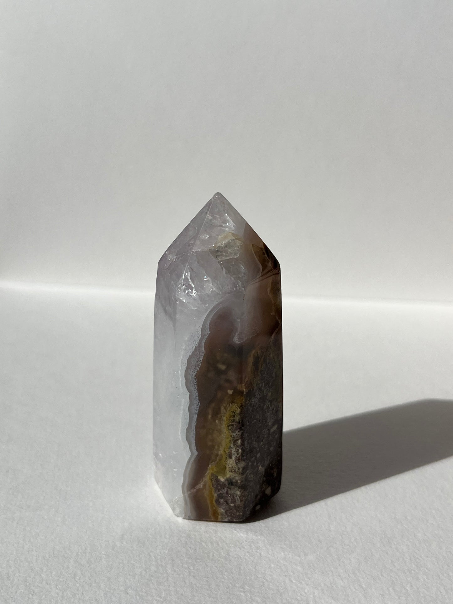 Nebula Agate with Red Moss Inclusions Tower E