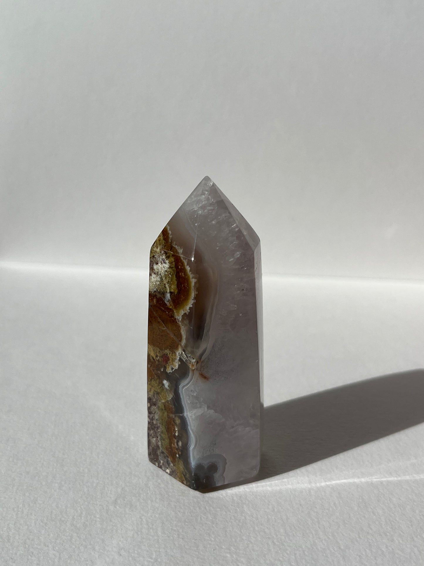 Nebula Agate with Red Moss Inclusions Tower E