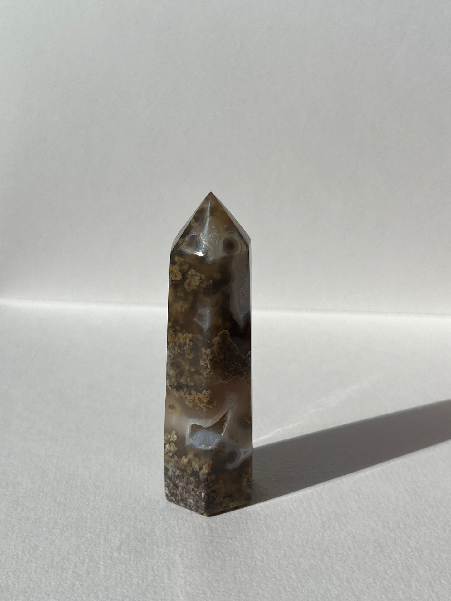 Druzy Nebula Agate with Scenic Moss Tower G