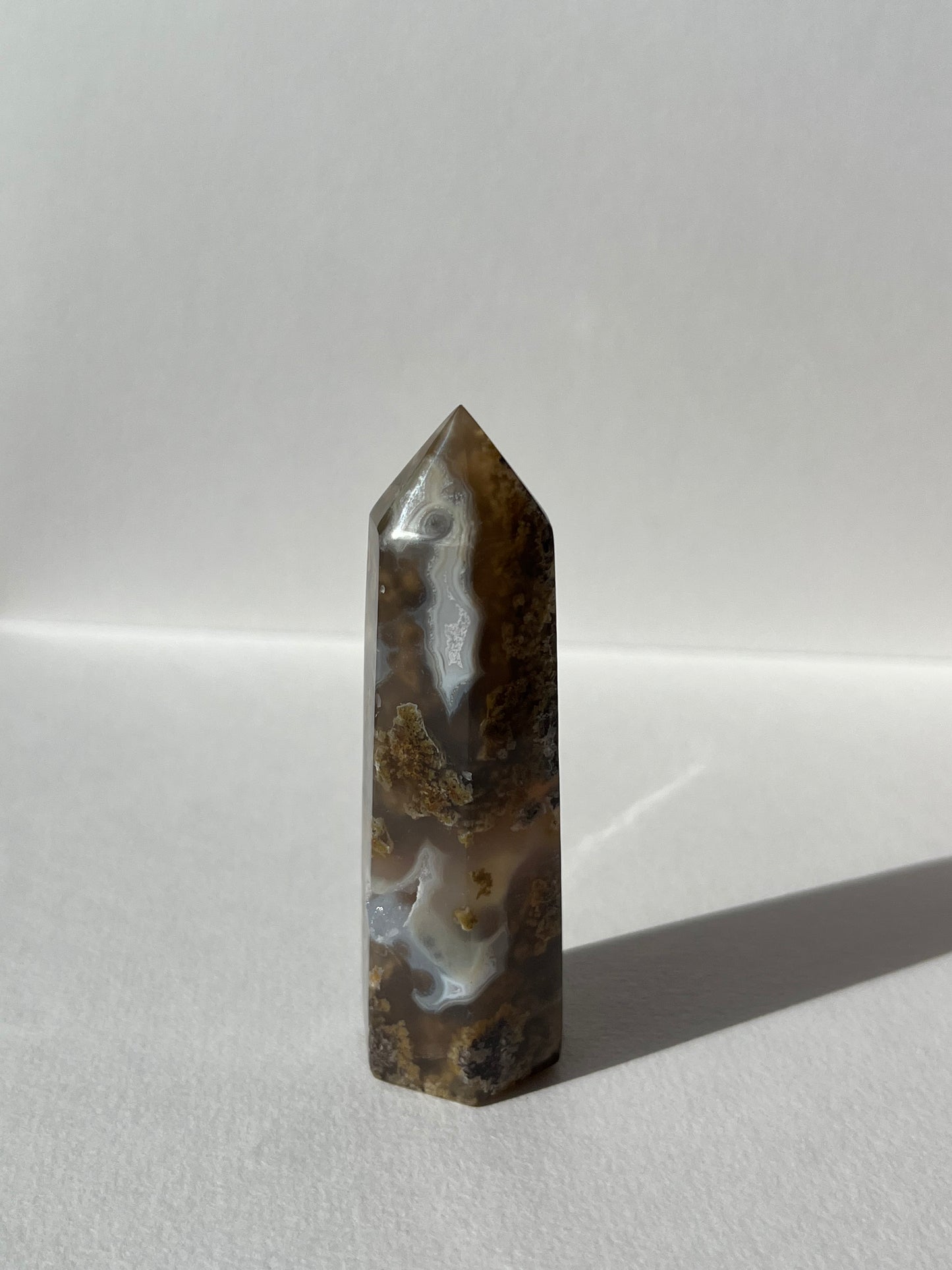 Druzy Nebula Agate with Scenic Moss Tower G