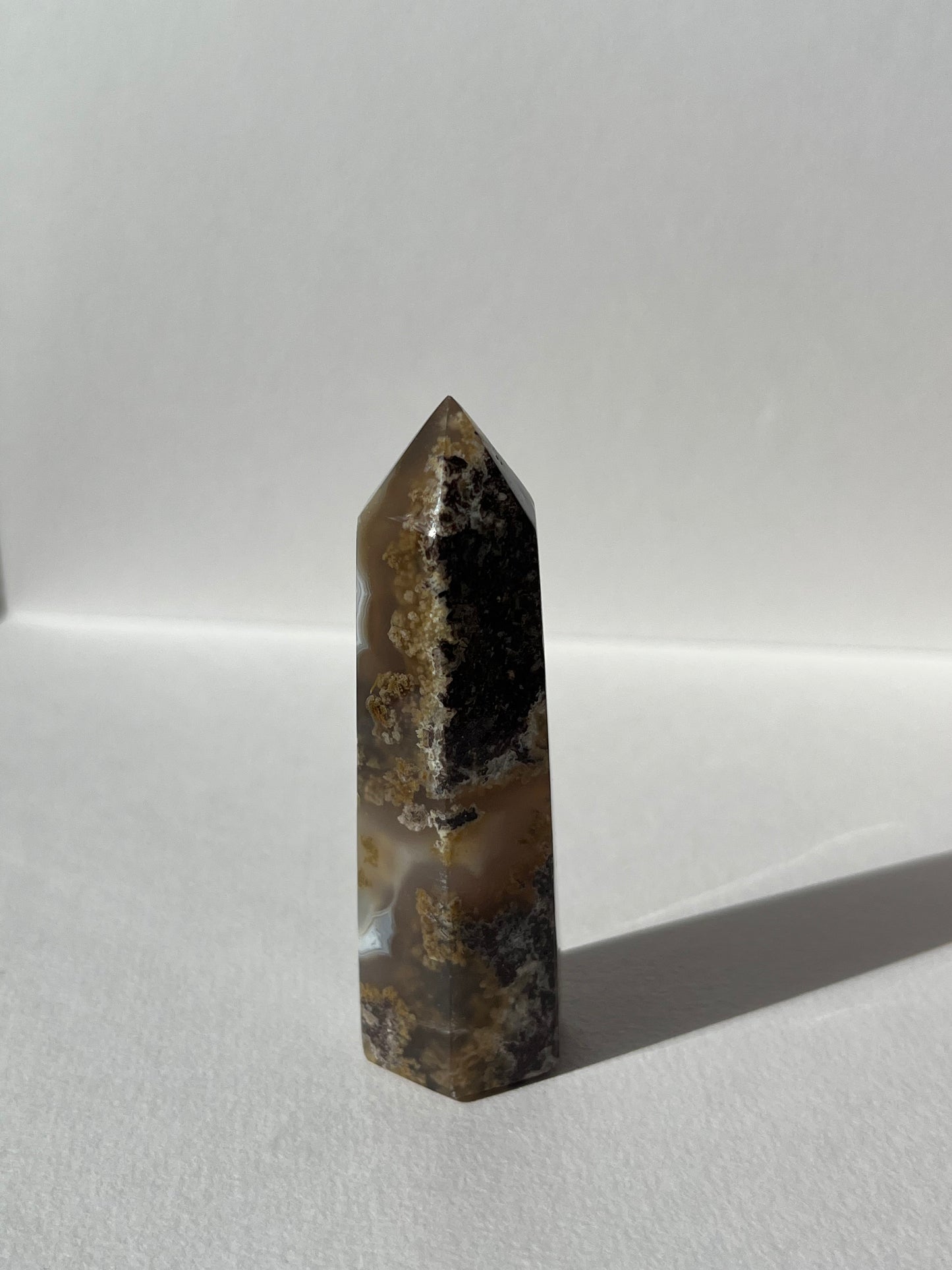 Druzy Nebula Agate with Scenic Moss Tower G