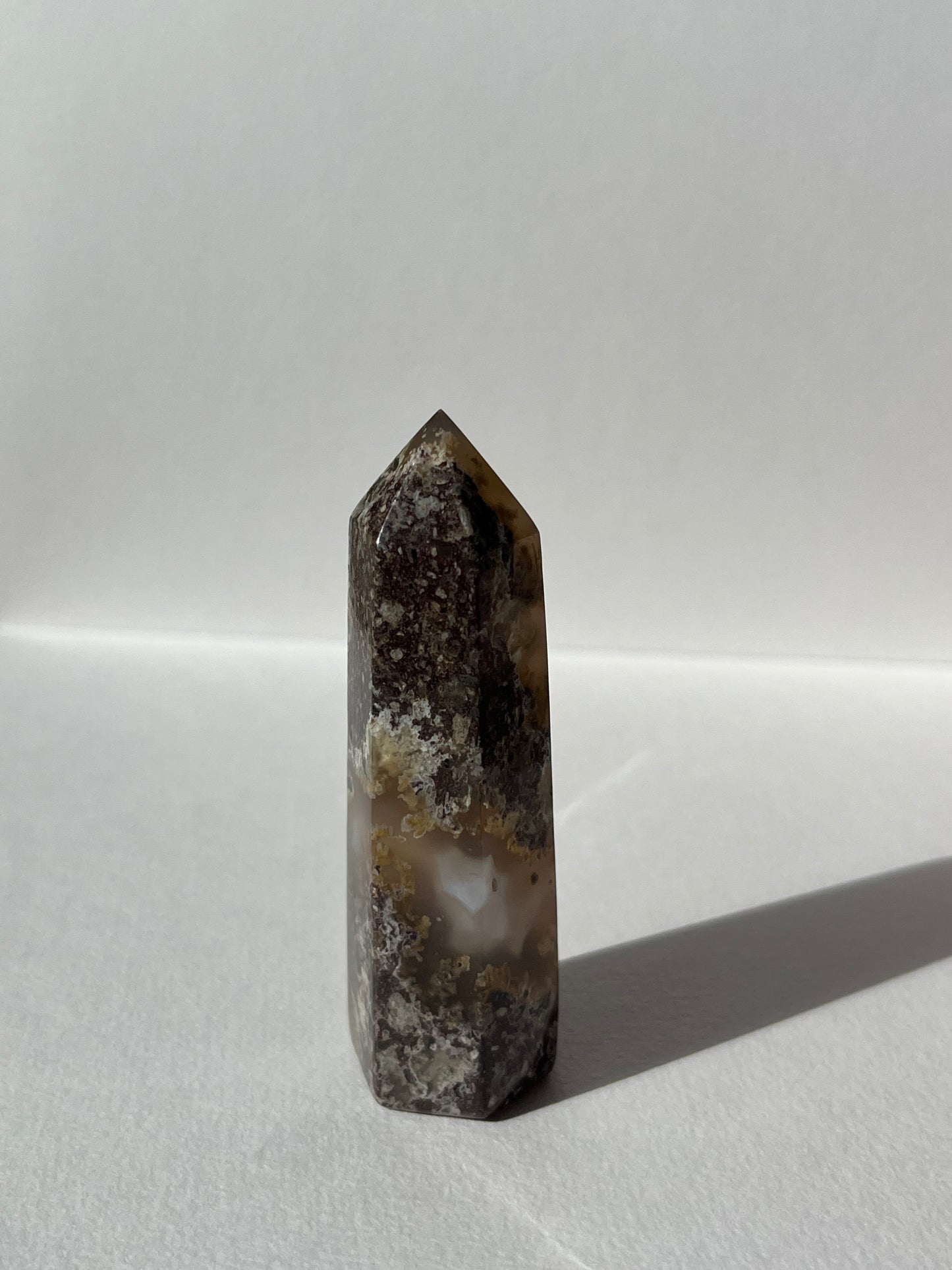 Druzy Nebula Agate with Scenic Moss Tower G