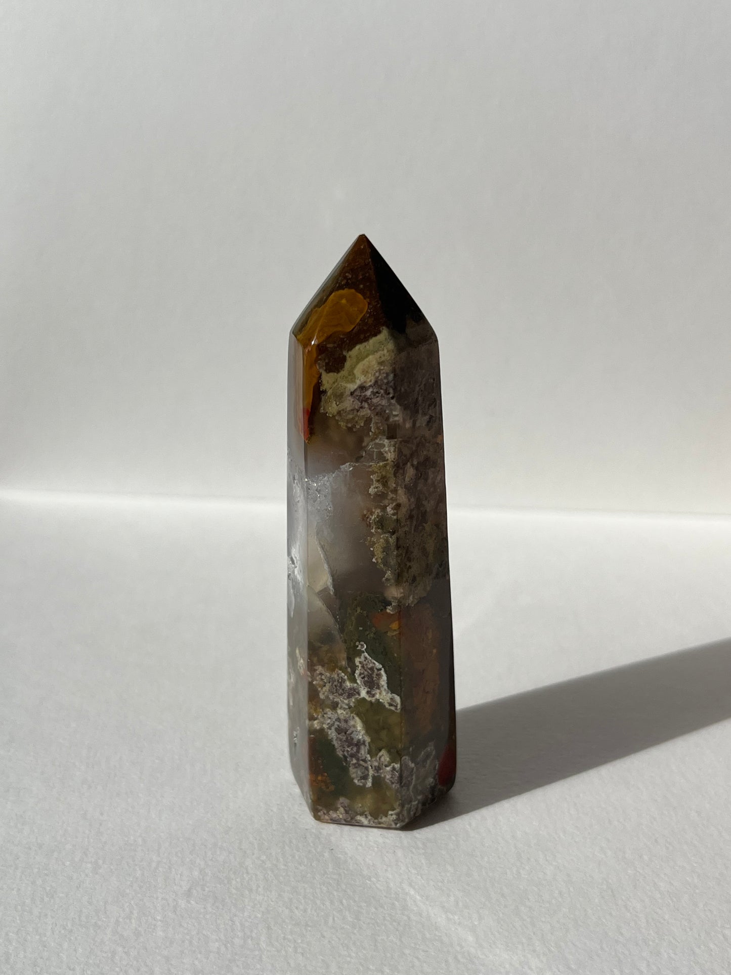 Nebula Agate with Red Moss Inclusions Tower B