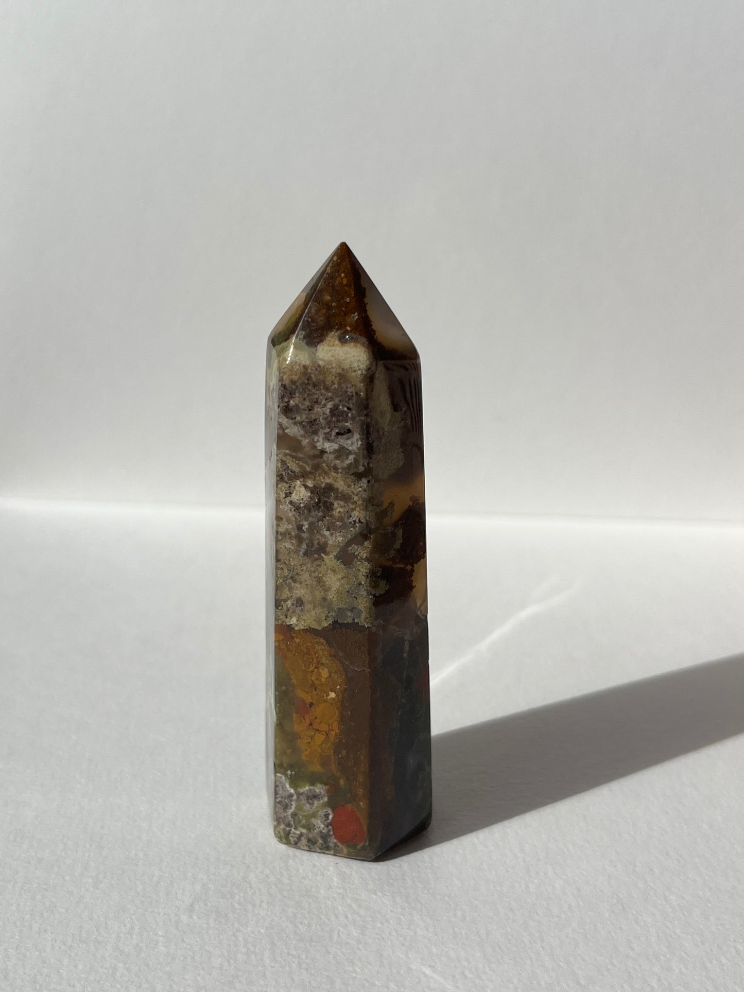 Nebula Agate with Red Moss Inclusions Tower B