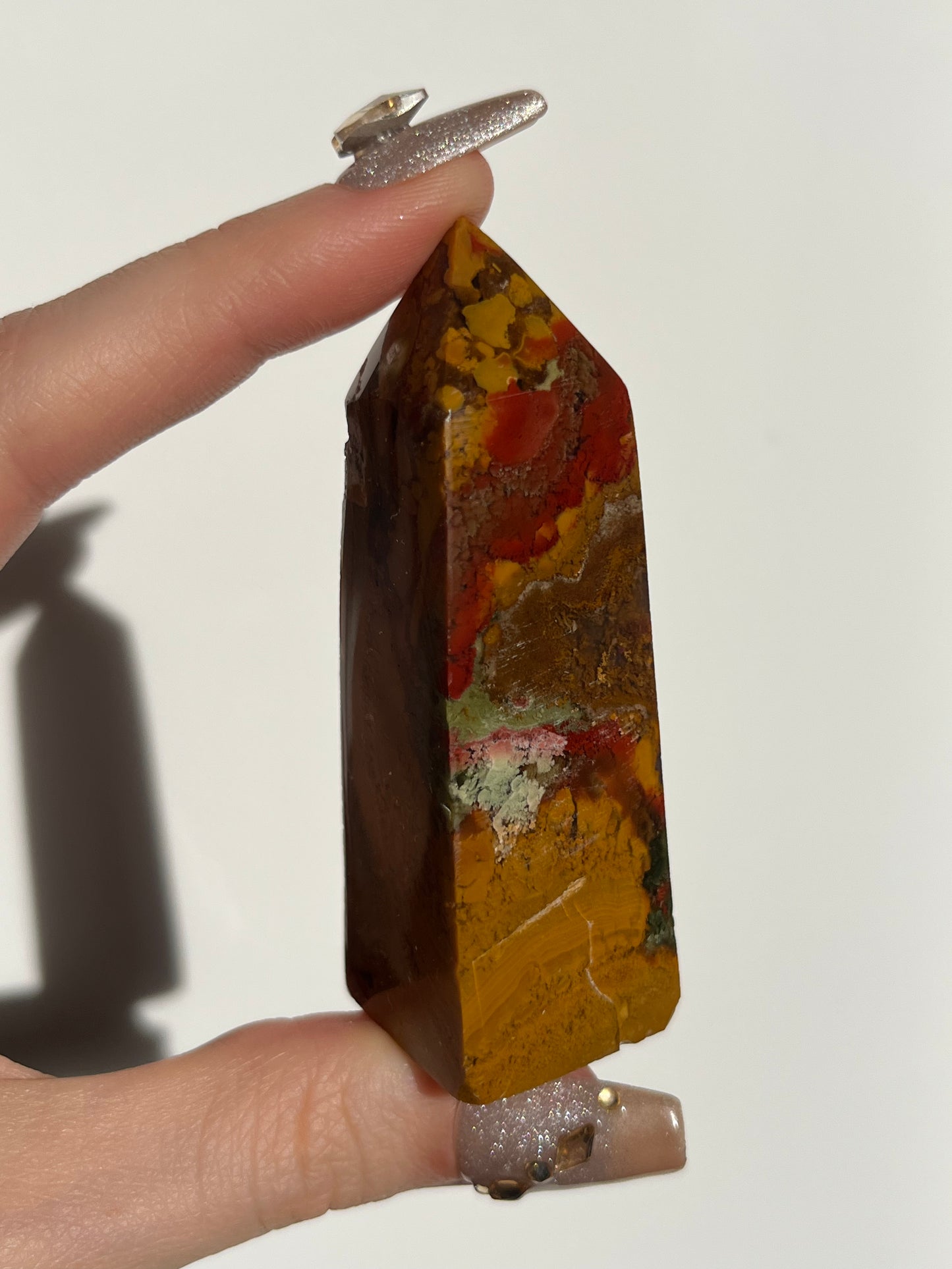 Nebula Agate and Multicoloured Scenic Moss Tower C