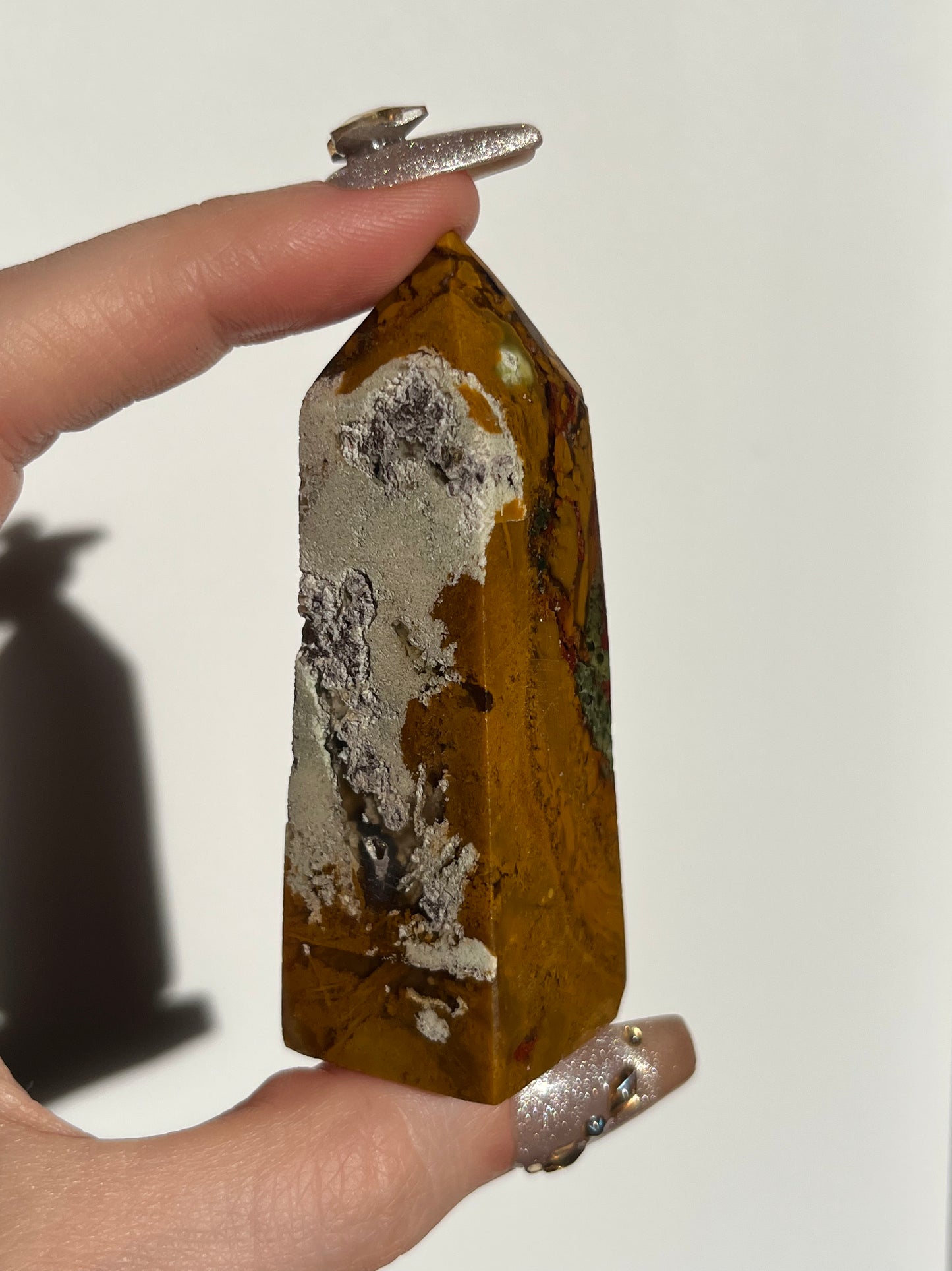 Nebula Agate and Multicoloured Scenic Moss Tower C