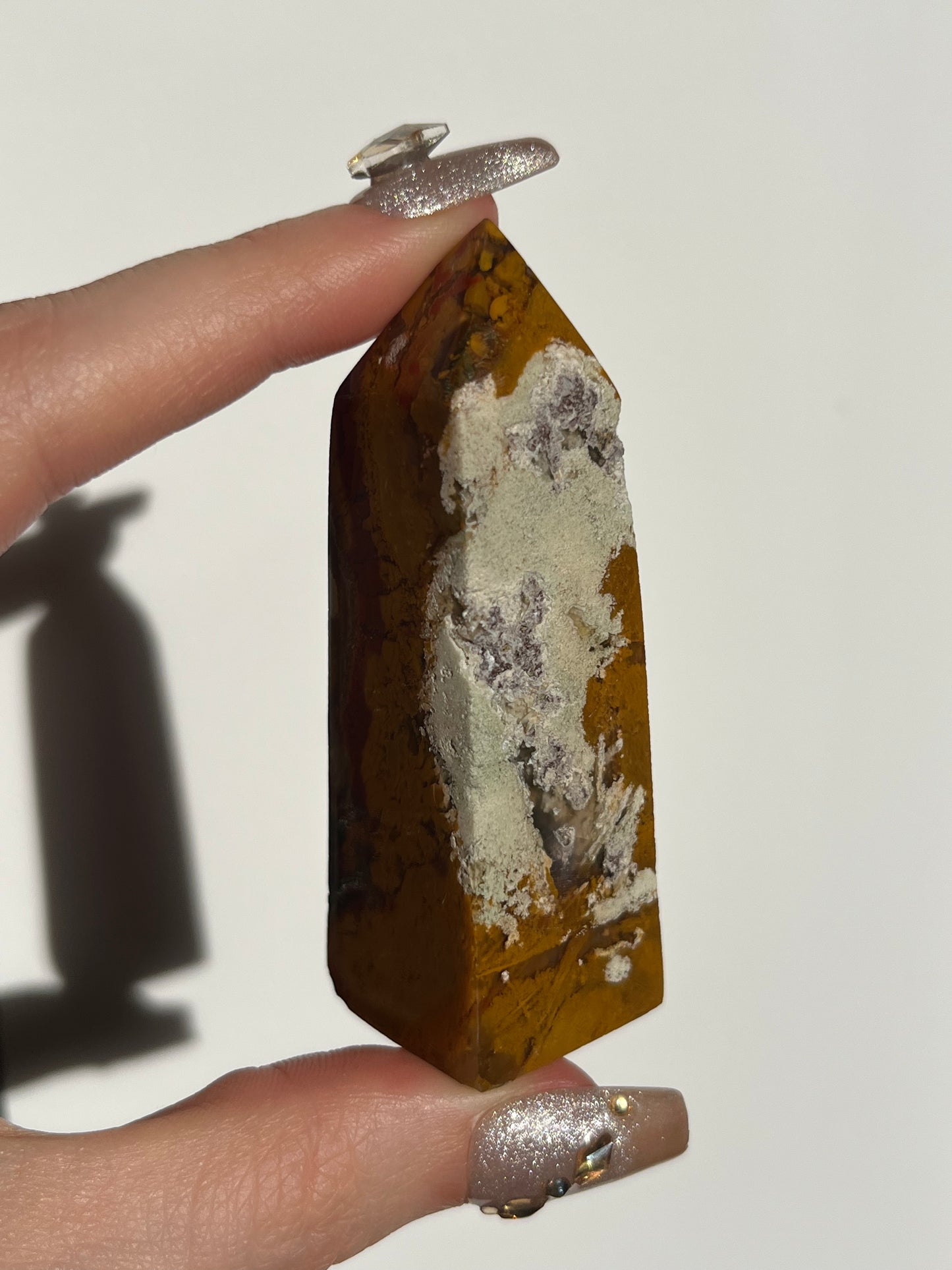 Nebula Agate and Multicoloured Scenic Moss Tower C