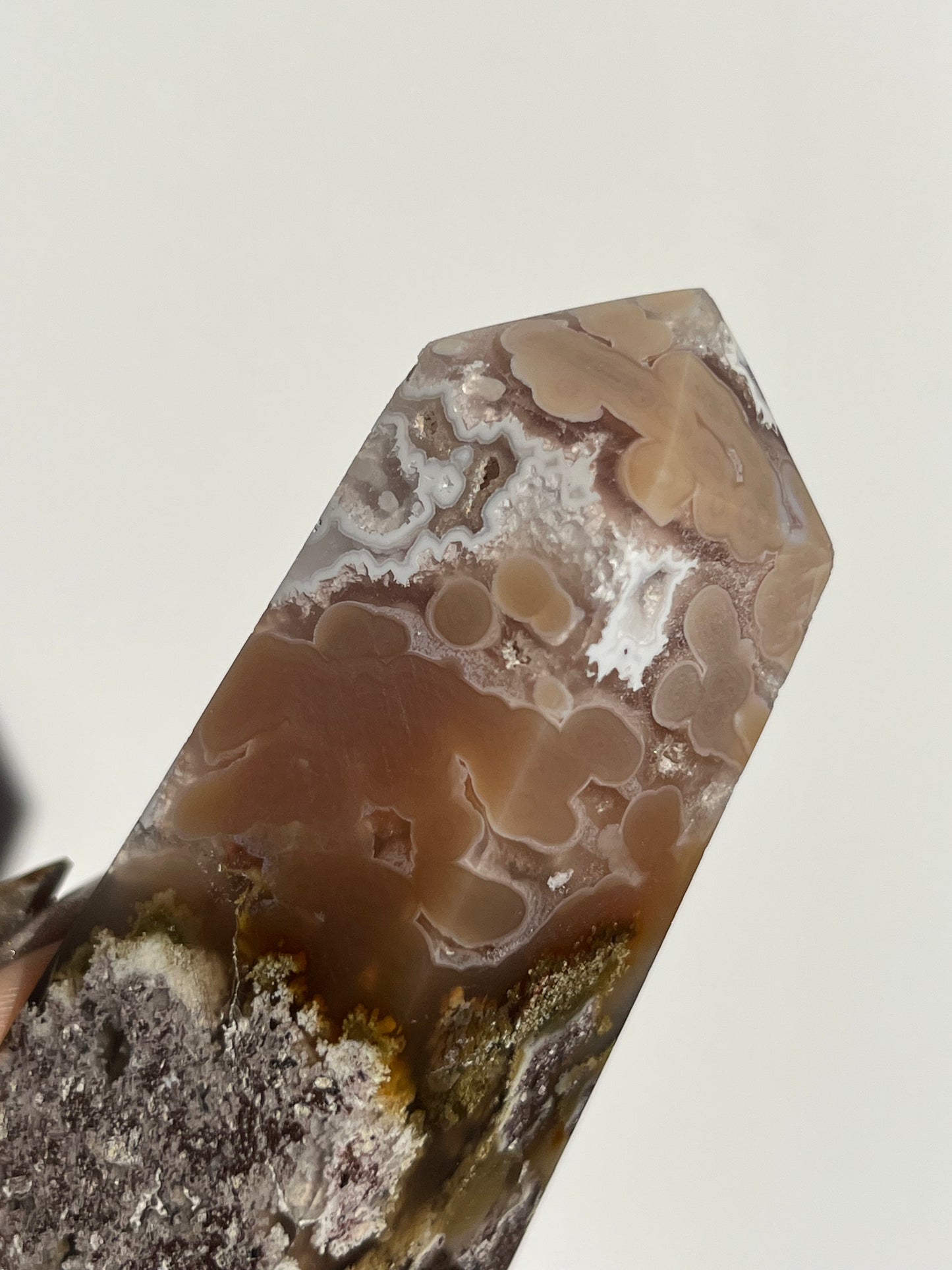 Jelly Orbicular Nebula Agate and Scenic Moss Tower G